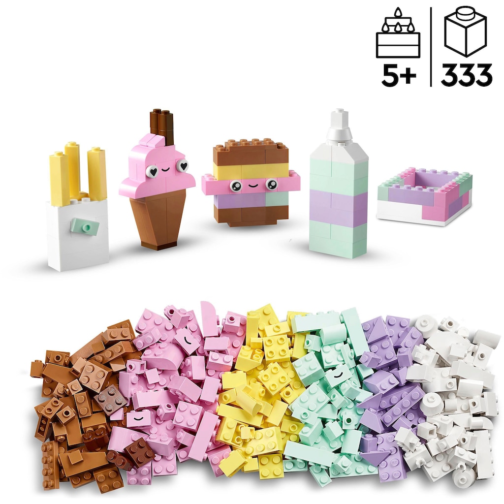 LEGO® Konstruktionsspielsteine »Pastell Kreativ-Bauset (11028), LEGO® Classic«, (333 St.)