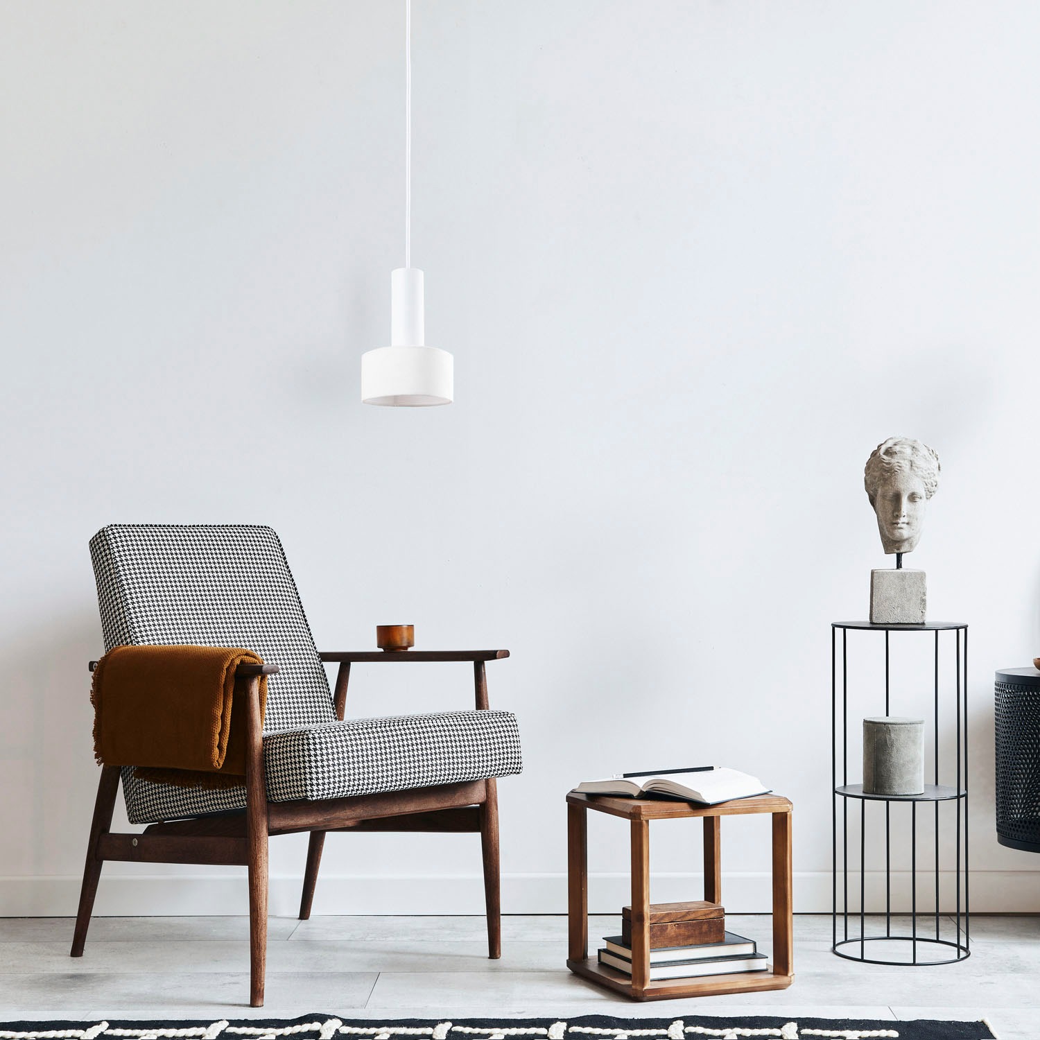 Paco Home Pendelleuchte »VELUTA«, Leuchtmittel GU10 | ohne Leuchtmittel, Wohnzimmer Hängeleuchte Stoffschirm Esszimmer Modern GU10