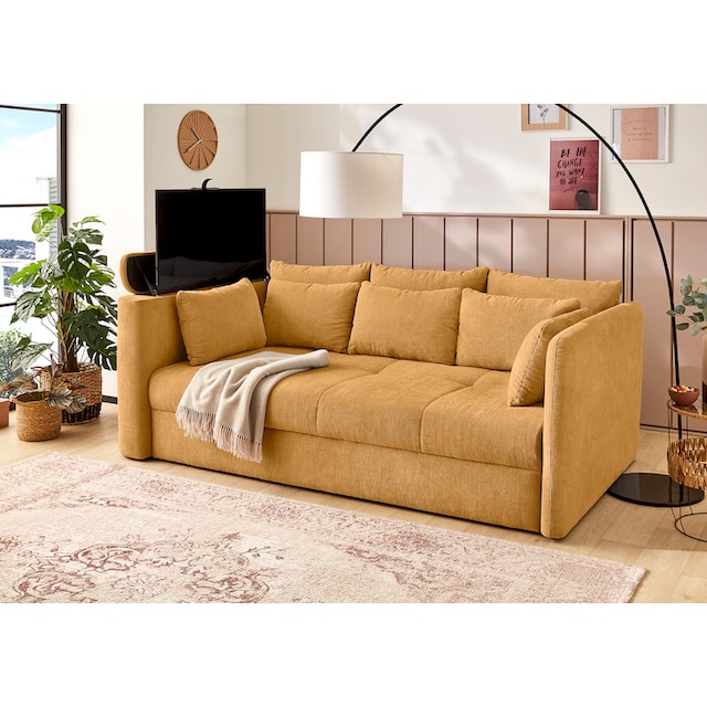 Jockenhöfer Gruppe Big-Sofa »Streamer«, versenkbarer TV-Lift inkl.  Fernbedienung, rechts oder links montierbar online bestellen
