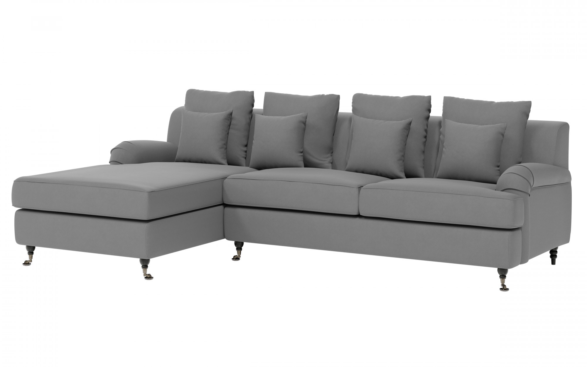 Guido Maria Kretschmer Home&Living Ecksofa »NORIN L-Form«, zwei Fußarten: vorne - Rollen, hinten - Holzfüße