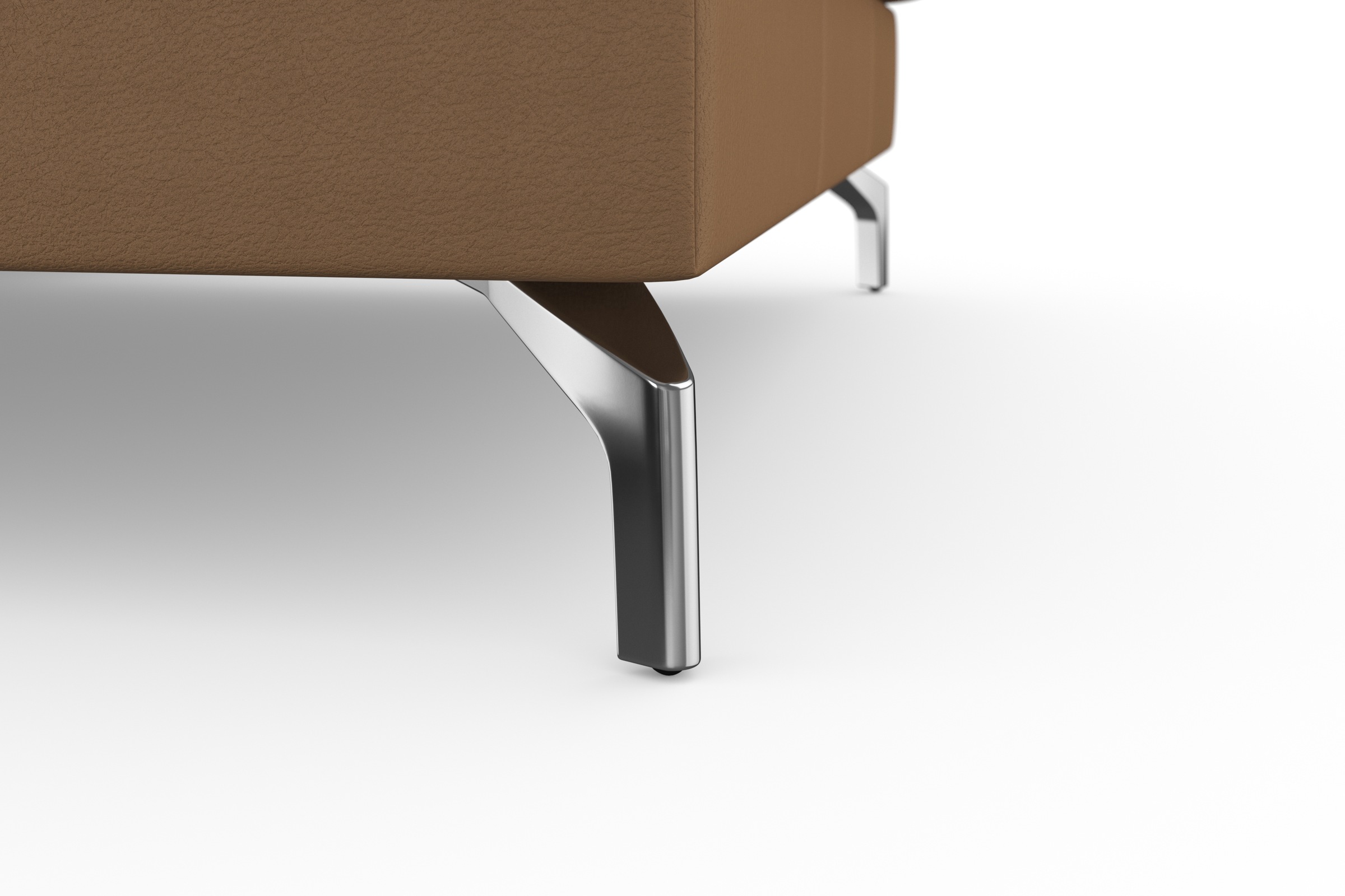 sit&more Ecksofa »Bendigo L-Form«, inklusive Sitztiefenverstellung, Bodenfreiheit 12 cm, in 2 Fußfarben