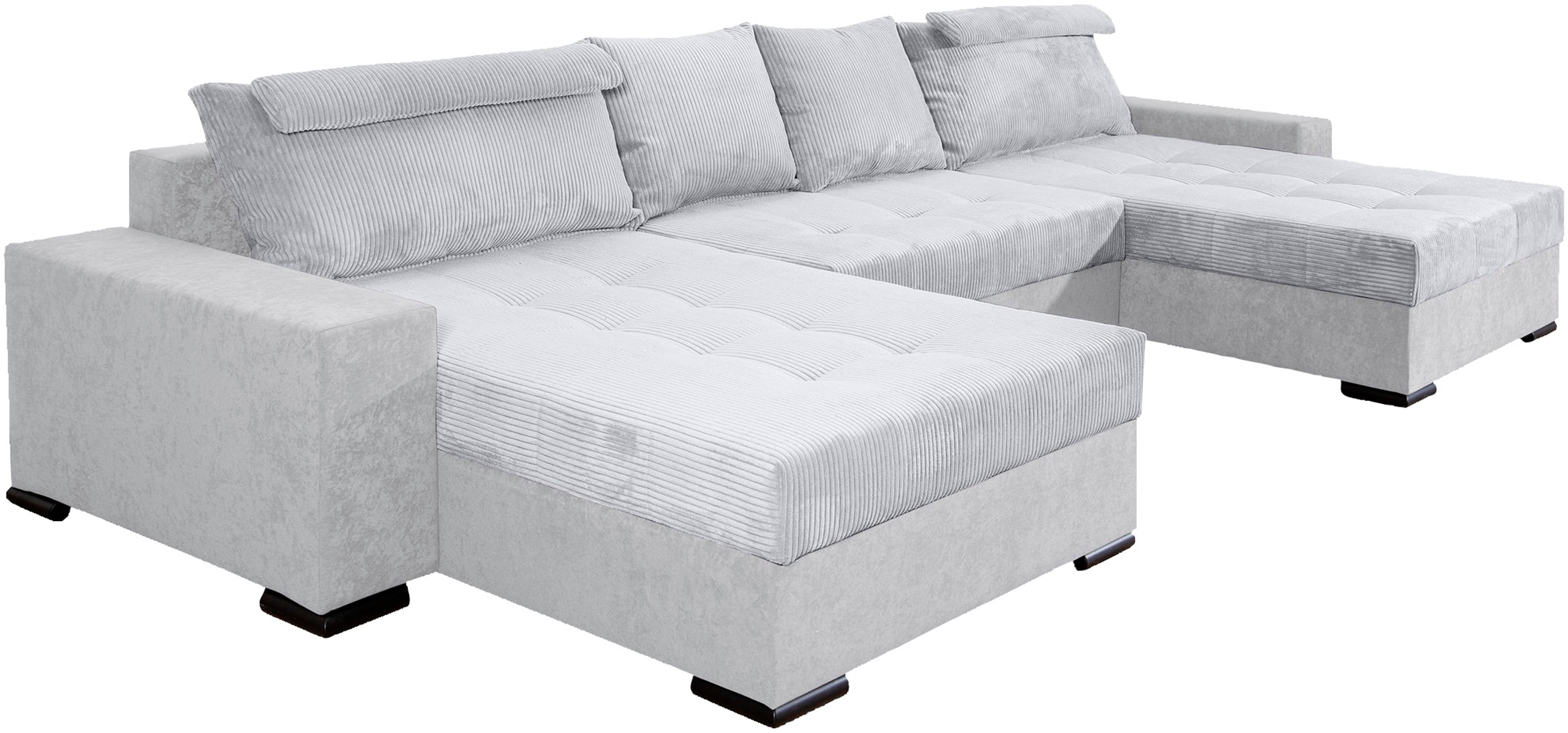 COLLECTION AB Wohnlandschaft »XXXL-Josy Relax U-Form Breite 352 cm, mit 2 gleich großen Recamieren«, inkl. Bettfunktion, Bettkasten, mit 4 Rückenkissen in zwei Größen