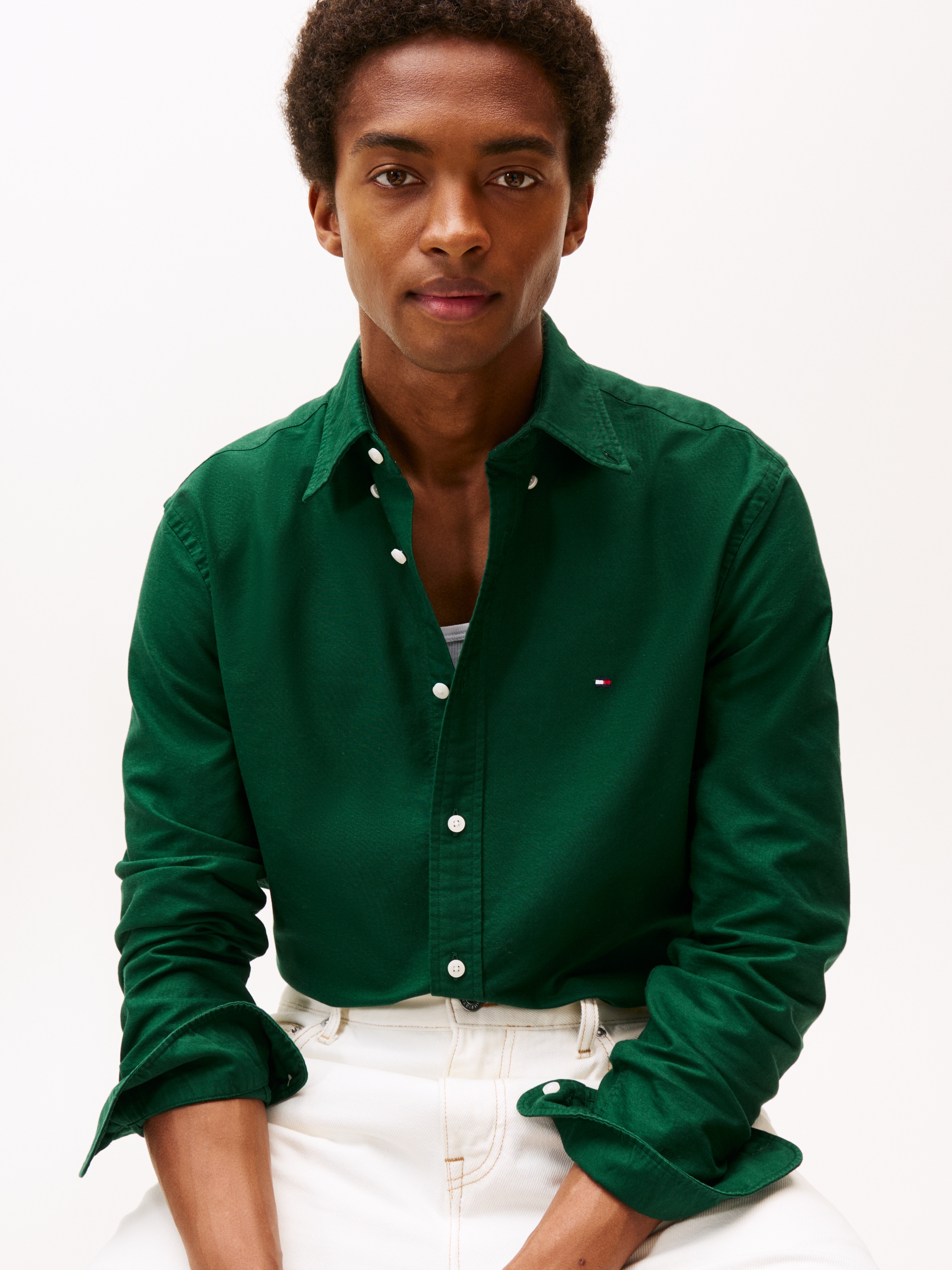 Tommy Hilfiger Langarmhemd »SOLID HERITAGE OXFORD Regular Fit SHIRT«