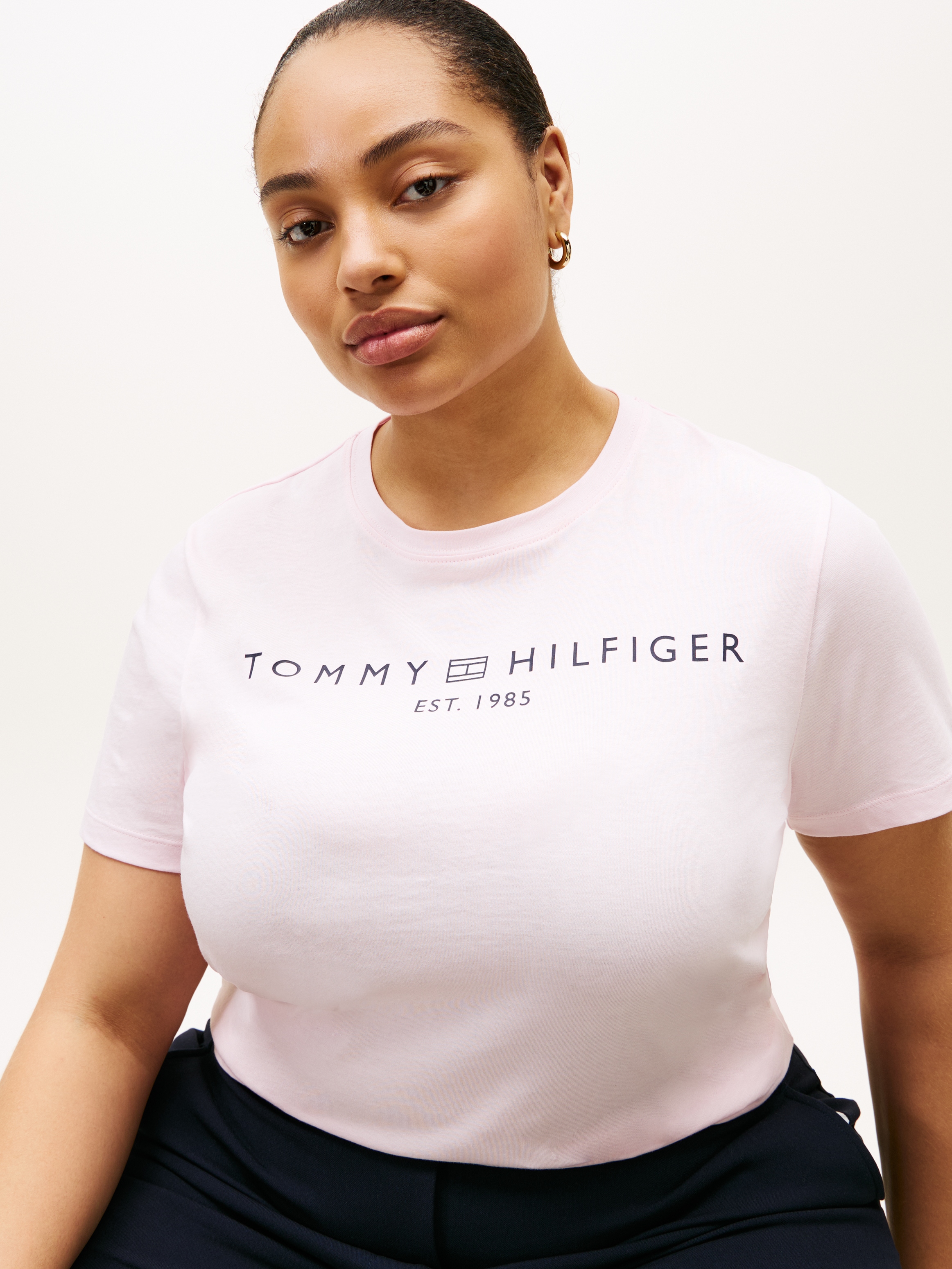 Tommy Hilfiger Curve T-Shirt »CRV REG CORP LOGO C-NK SS« in großen Größen