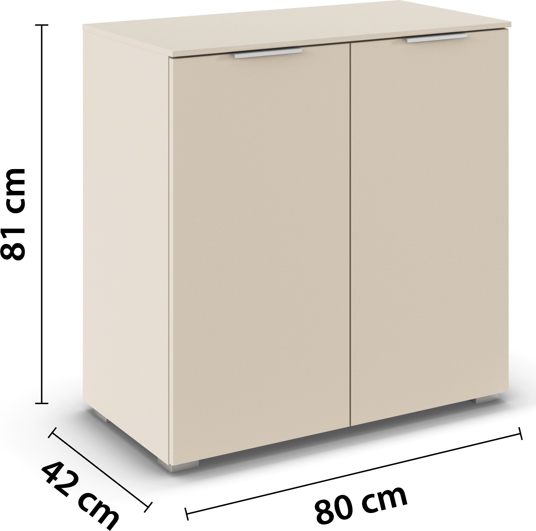 rauch Sideboard »Türkommode Kommode Highboard ASTANA« Breite 80 cm / Höhe 81 cm, mit 2 Einlegeböden, 