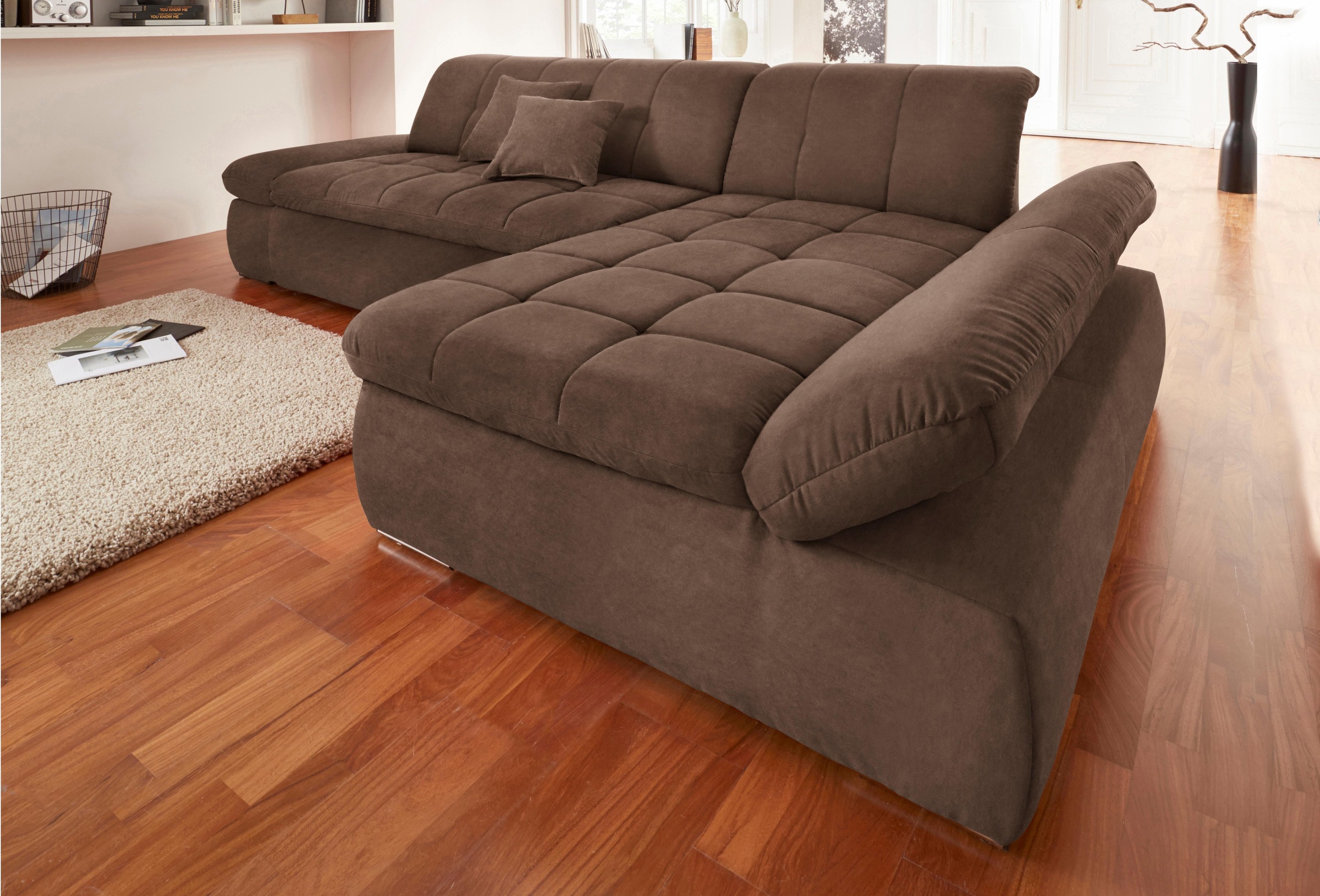 DOMO collection Ecksofa »NMoric XXL, B/T/H: 300/172/80cm, L-Form« wahlweise günstig online kaufen