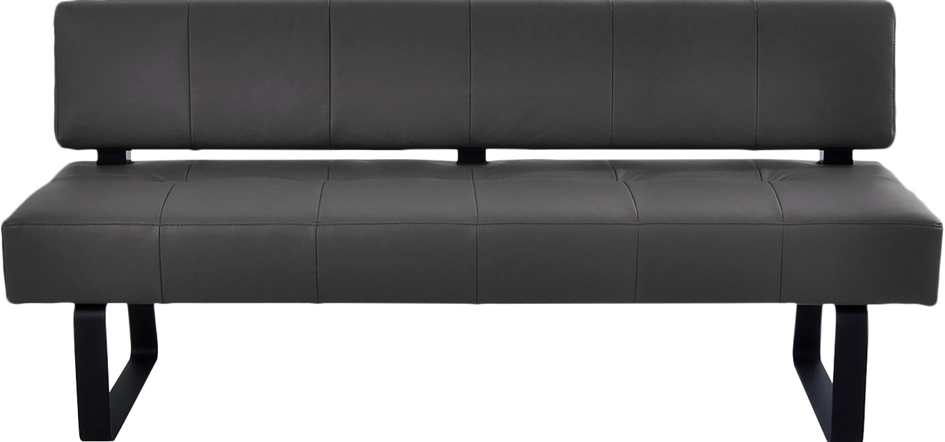 K+W Komfort & Wohnen Polsterbank »Spider II«, Sitzsteppung, bequem durch Sandwichbauweise, Metallkufe in schwarz