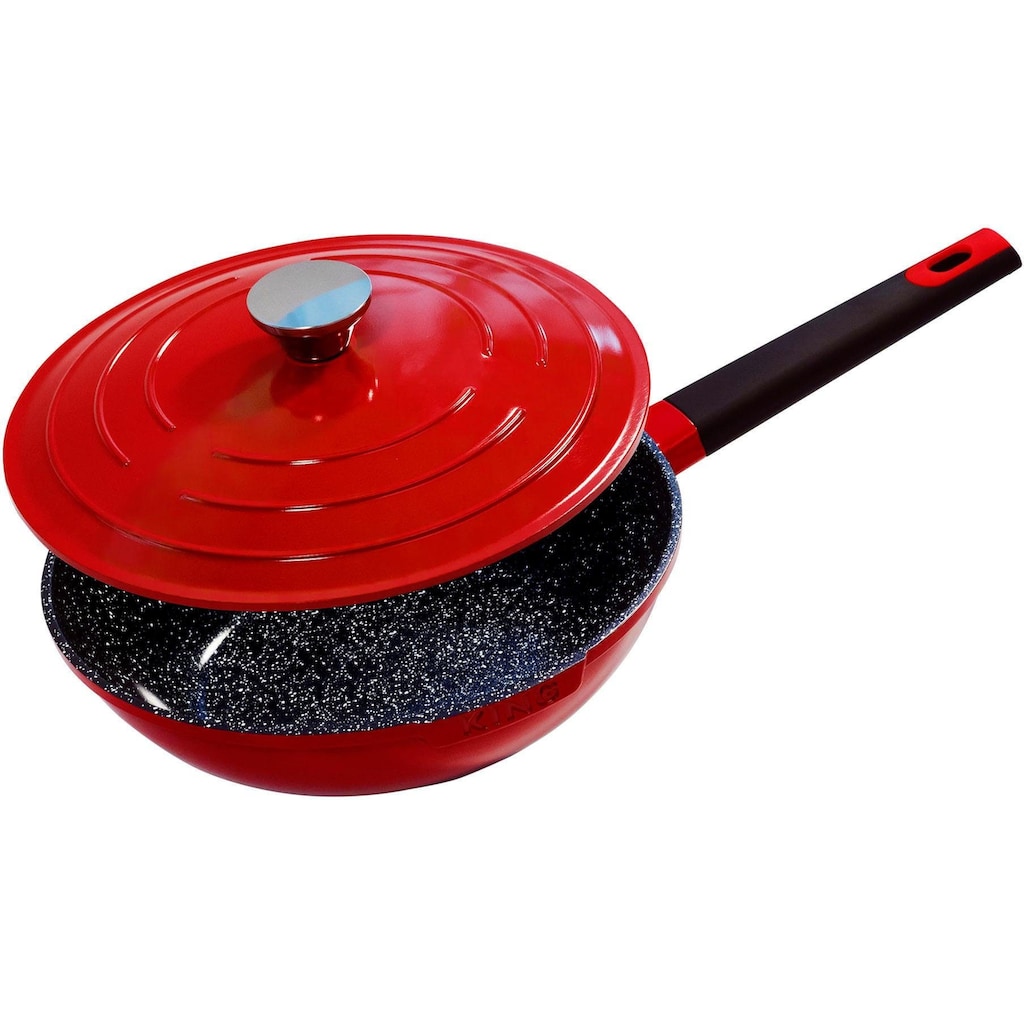 KING Wok »Shine Red«, Aluminiumguss, (1 tlg.)