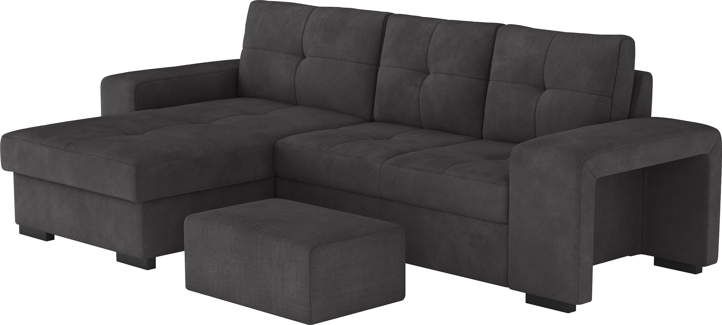 COTTA Ecksofa »Mattina L-Form«, mit Hocker, wahlweise mit Bettfunktion & Bettkasten