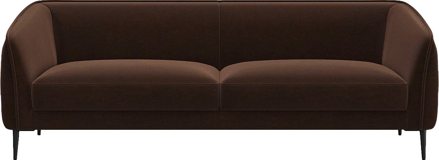 FLEXLUX 3-Sitzer »Belle Designsofa, Couch, bequem durch Kaltschaum im Sitz« günstig online kaufen