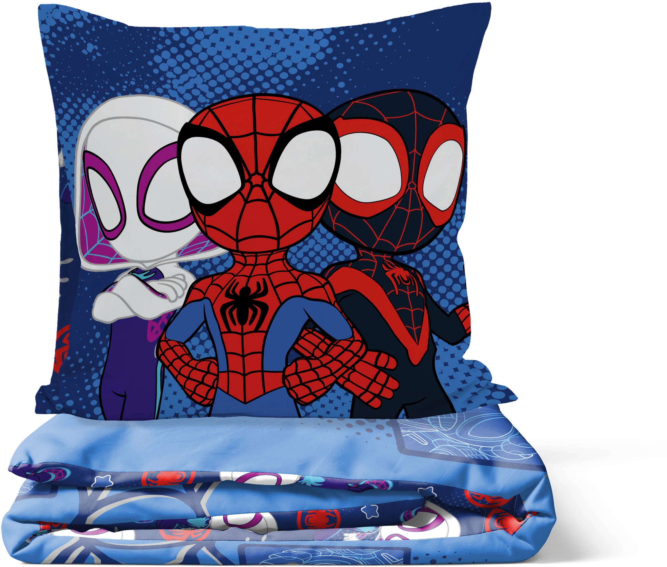 MARVEL Kinderbettwäsche »Marvel Spidey Bettbezug-Set 135x200 cm + Kissenbezug 80x80 cm« 2 tlg. 100 % Baumwolle, maschinenwaschbar, wendbar