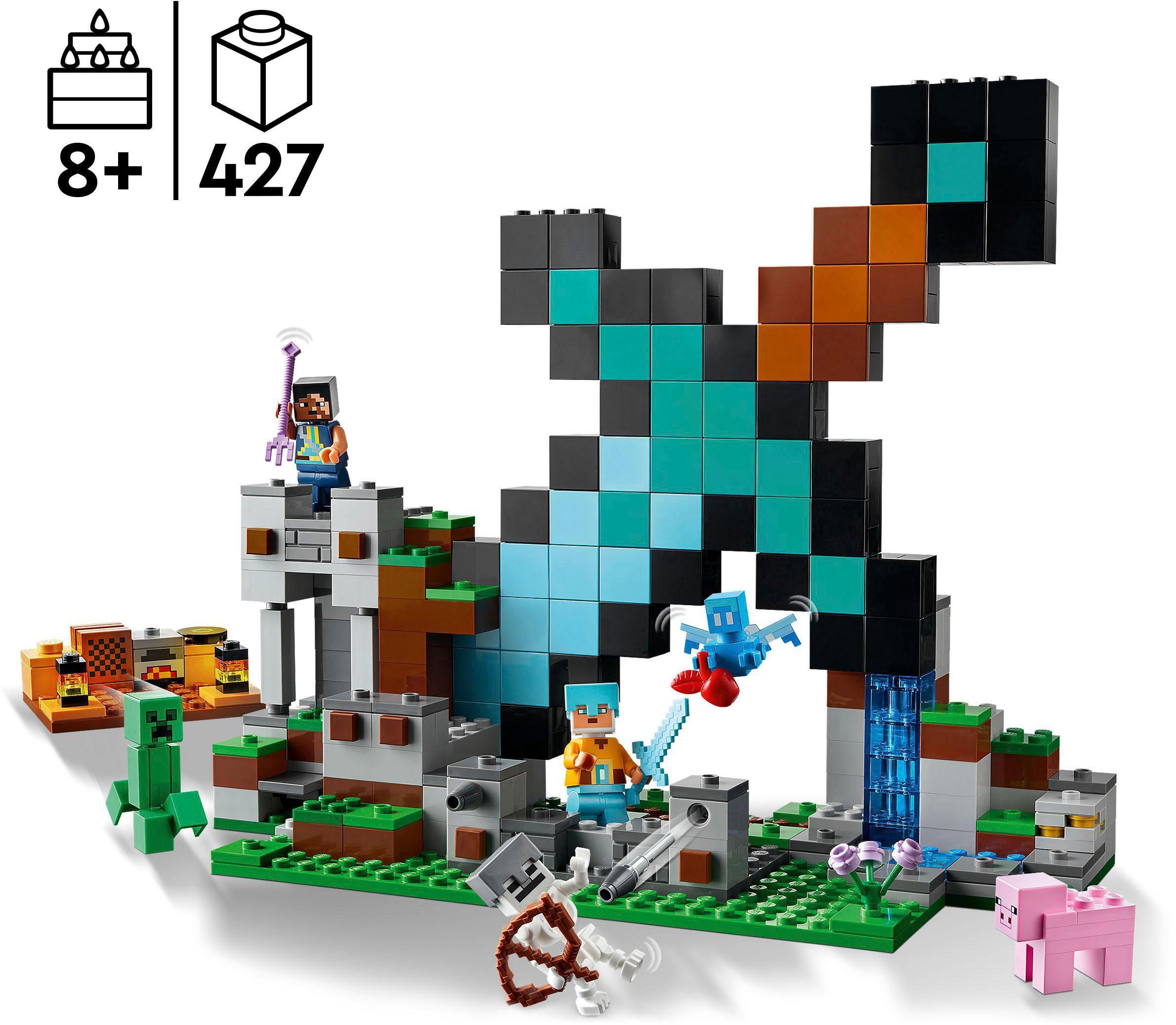 LEGO® Konstruktionsspielsteine »Der Schwert-Außenposten (21244), LEGO® Minecraft«, (427 St.), Made in Europe
