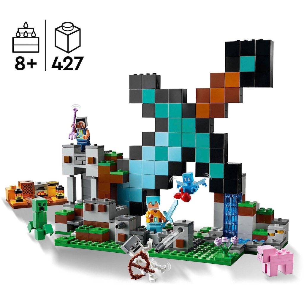 LEGO® Konstruktionsspielsteine »Der Schwert-Außenposten (21244), LEGO® Minecraft«, (427 St.)