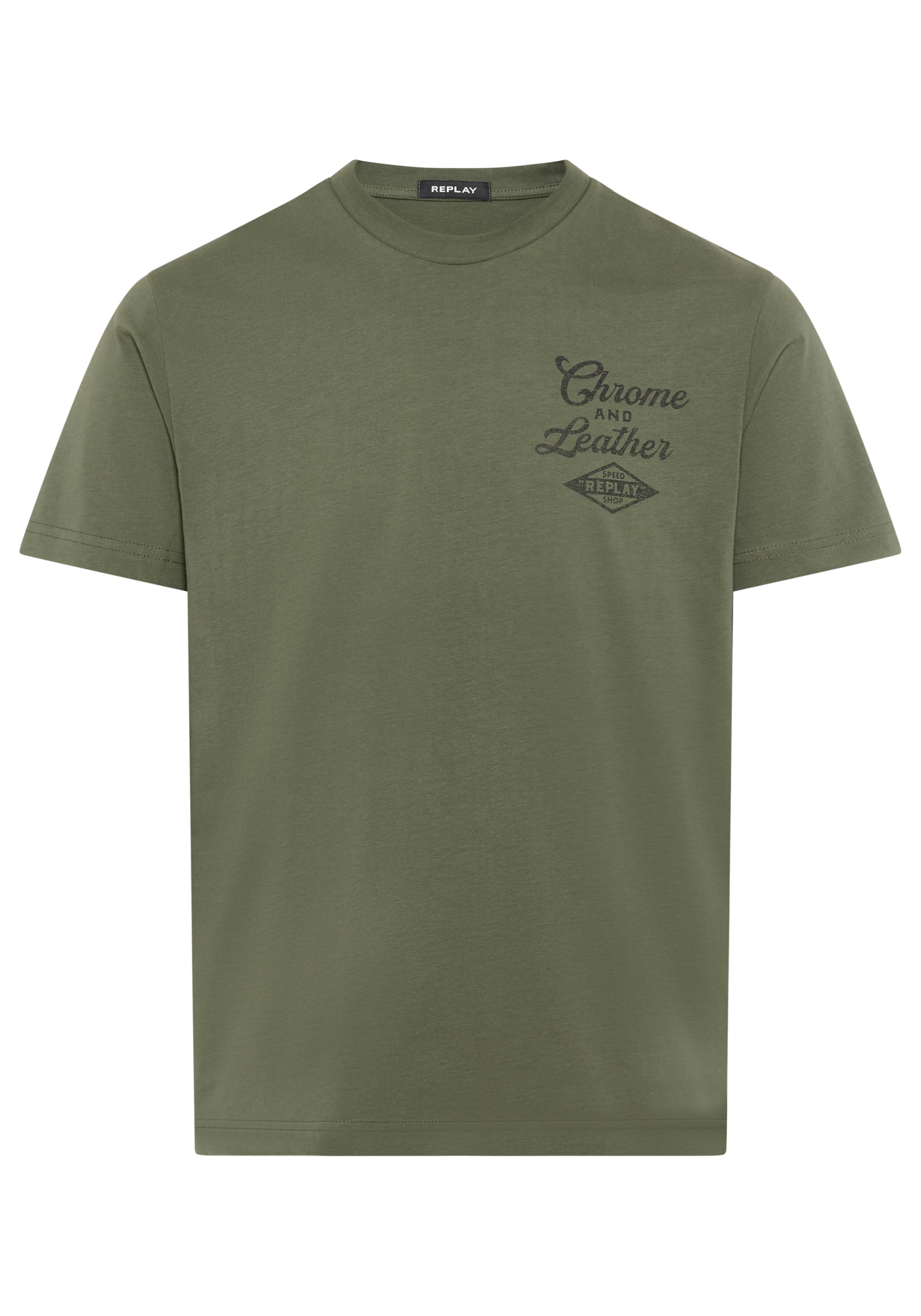 Replay T-Shirt mit Print, Rundhalsausschnitt