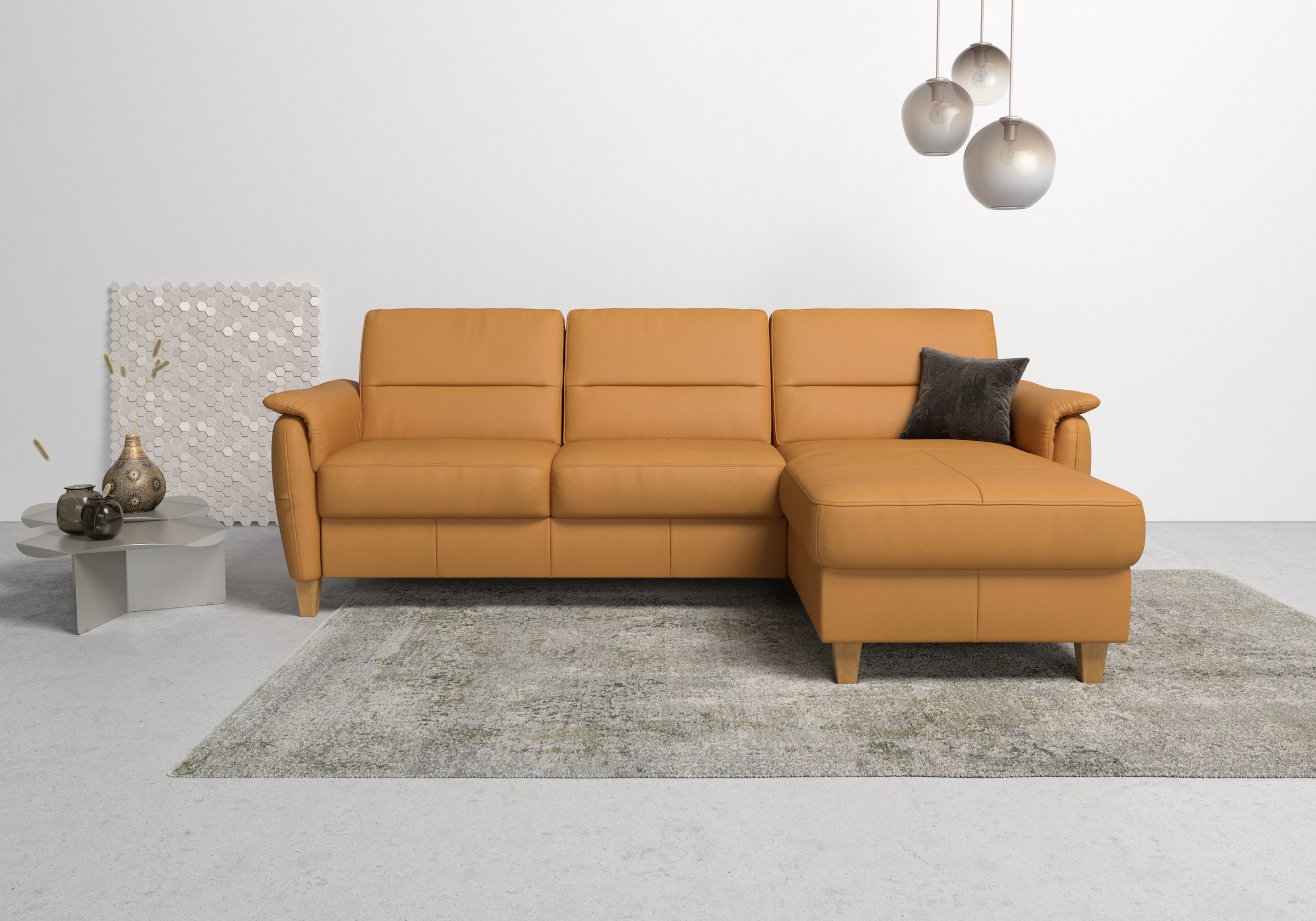Home affaire Ecksofa »Palmera L-Form«, Federkern, wahlweise mit Bettfunktio günstig online kaufen
