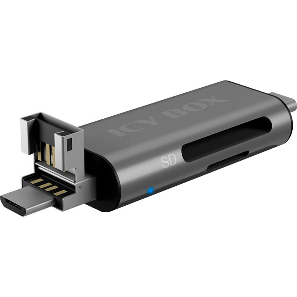 ICY BOX Computer-Adapter »ICY BOX SD/MicroSD USB 3.0 Card Reader mit Type-C®/-A/microB und OTG«