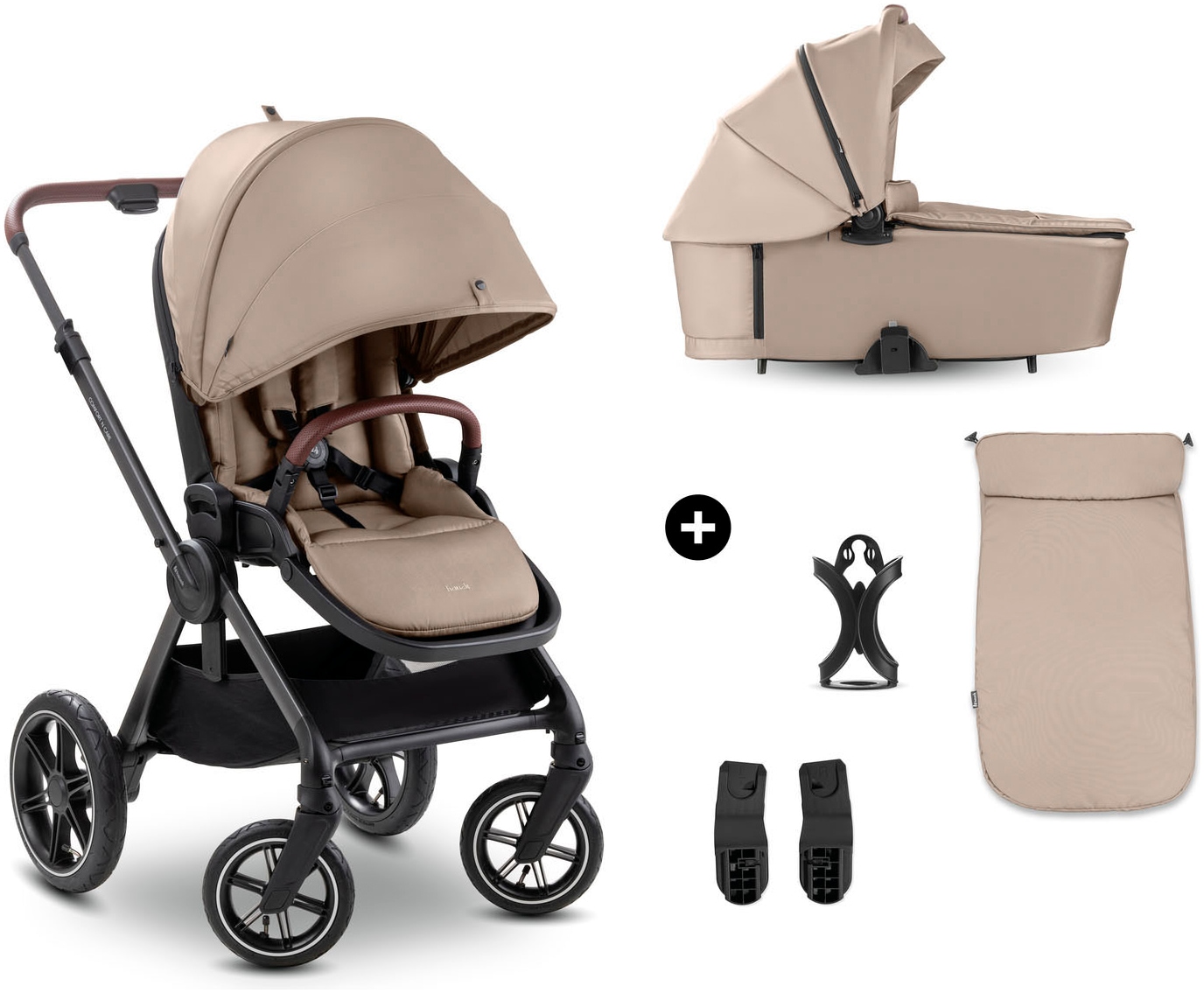 HAUCK Kombi-Kinderwagen »Comfort N Care Air« 22 kg Belastbarkeit bis 22 kg mocca