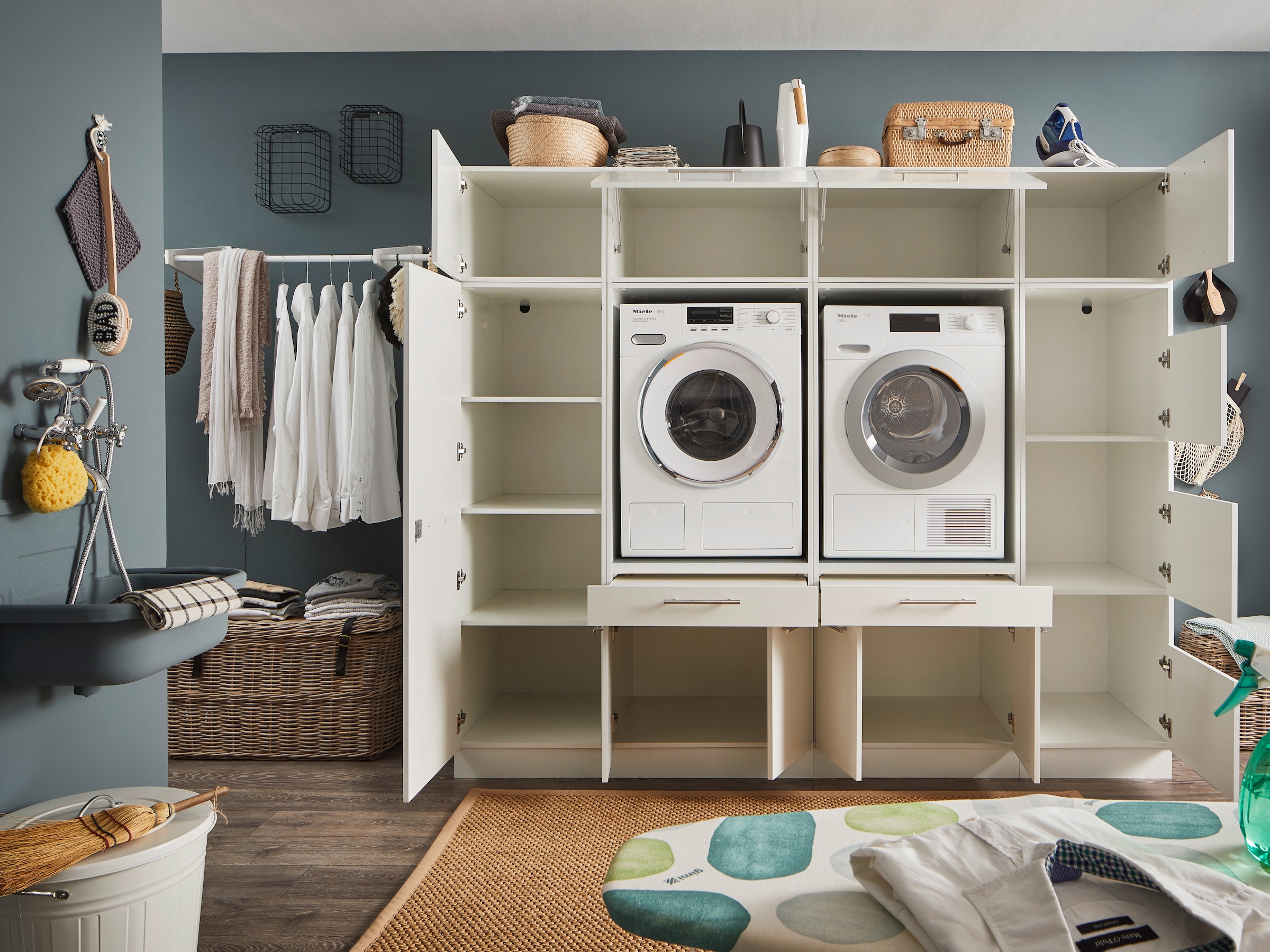 Laundreezy Mehrzweckschrank-Set »LAUNDREEZY LDSK15«, Breite 235 cm