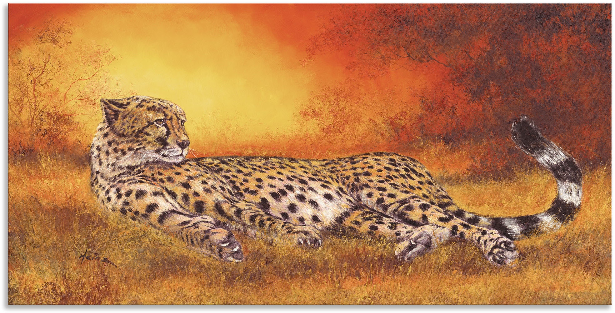 Artland Wandbild »Gepard« Geparden Bilder 1 Stk. tlg. als Alubild, Outdoorb günstig online kaufen