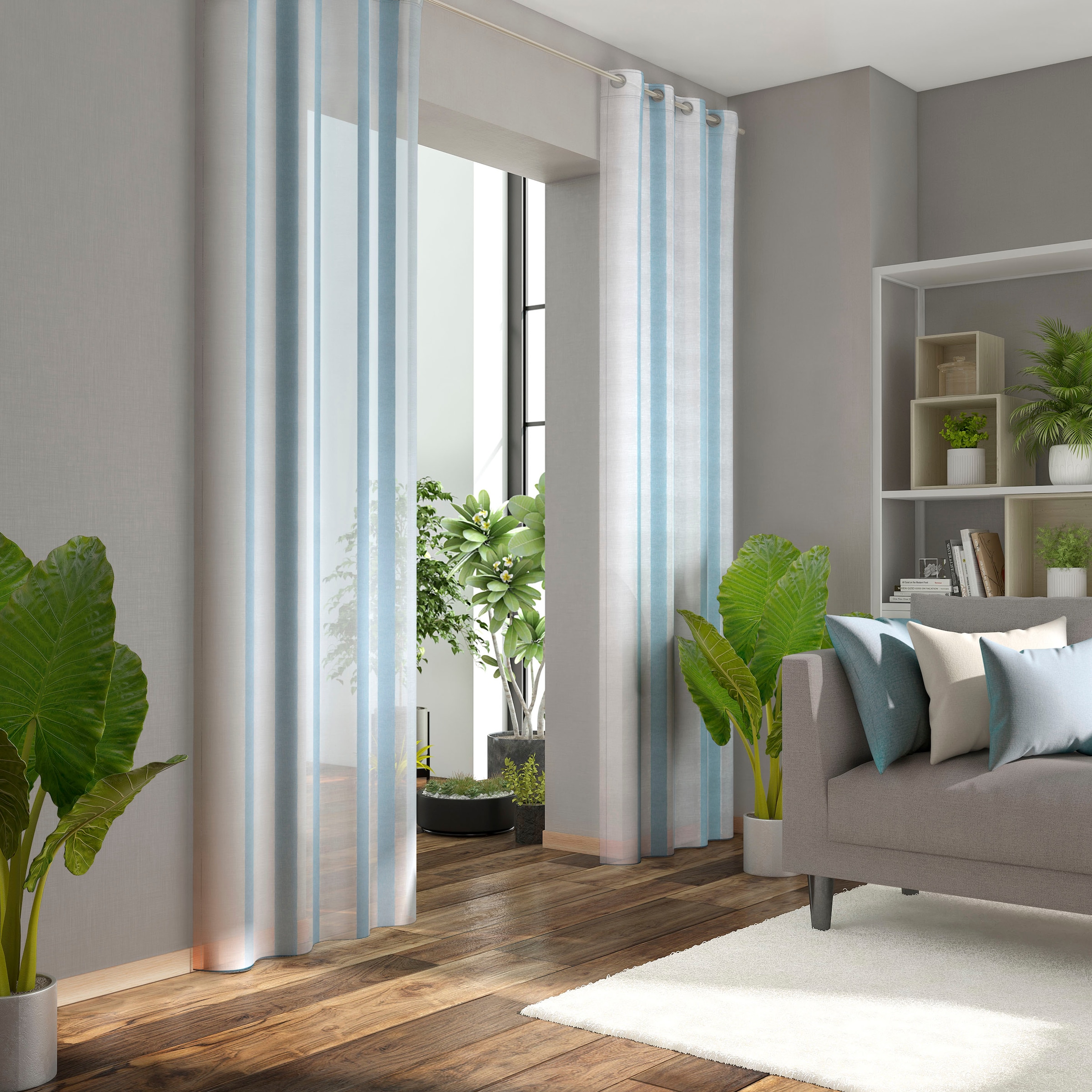 Neutex for you! Vorhang »ALASSIO«, (1 St.), Längssteifen mit Glanzeffekt günstig online kaufen