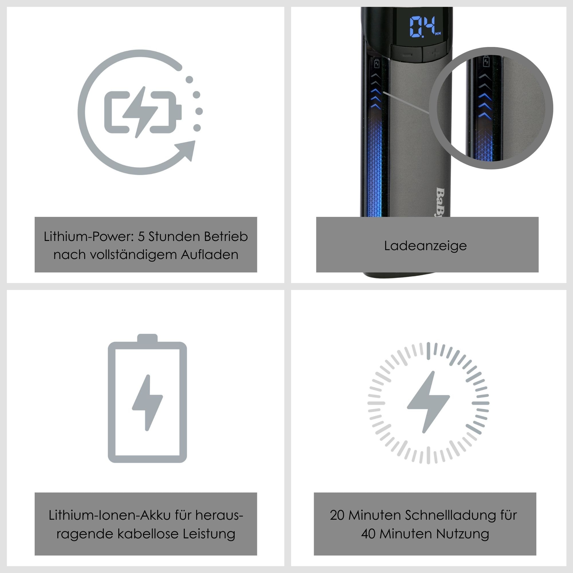 BaByliss Bartschneider »BaByliss Super-X Metal Stubble Trimmer Bartschneider,  S991E« 0 Aufsätze Flexibler Scherkopf, Titan-Klingen, 24 Schnittlängen von 0,4mm-5mm