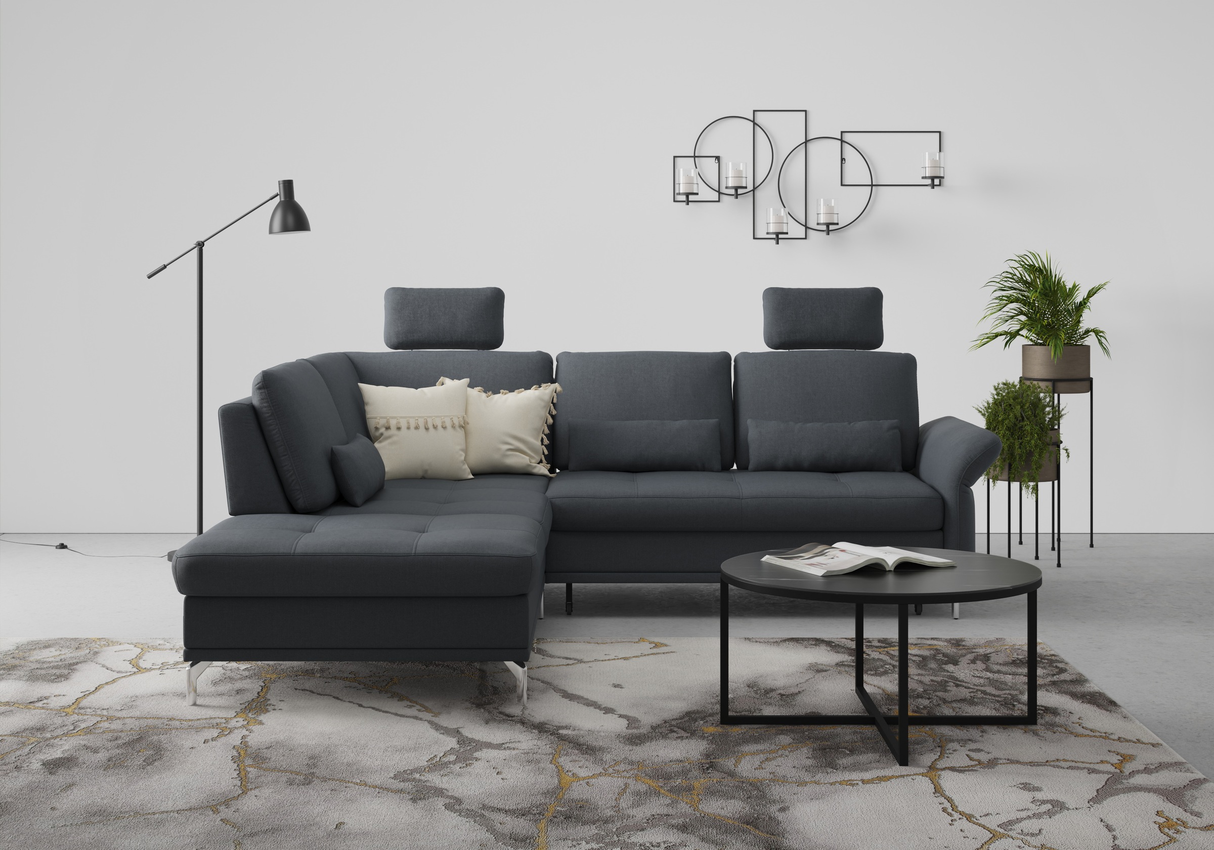 INOSIGN Ecksofa »Palm Beach L-Form«, Federkern, mit Sitztiefenverstellung, wahlweise mit Bettfunktion