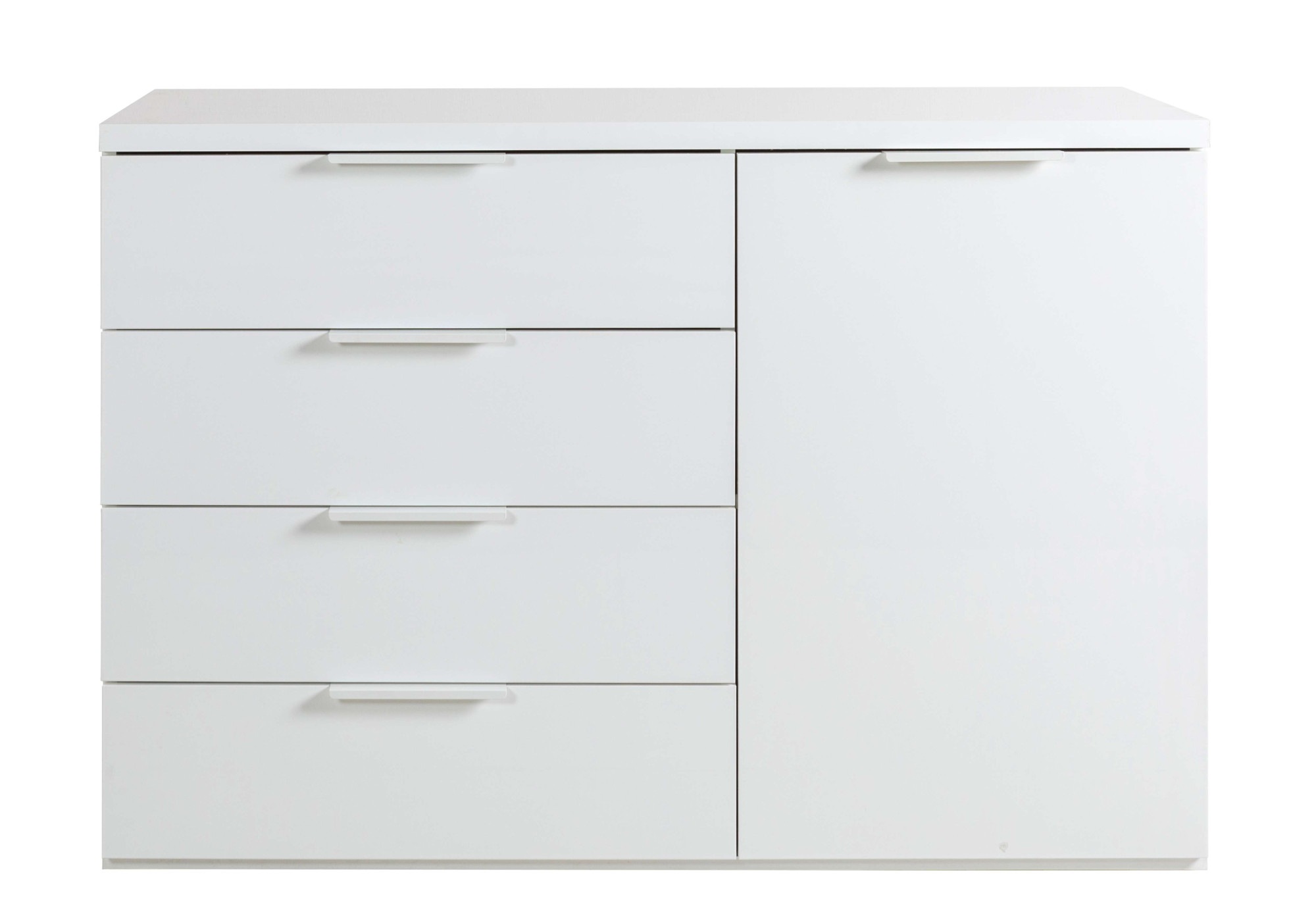 Composad Kommode »Mundi, Lowboard, TV-Board, TV-Kommode, Fernsehschrank«, (1 St.), mit 4 Schubladen und 1 Tür hochglanz lackiert