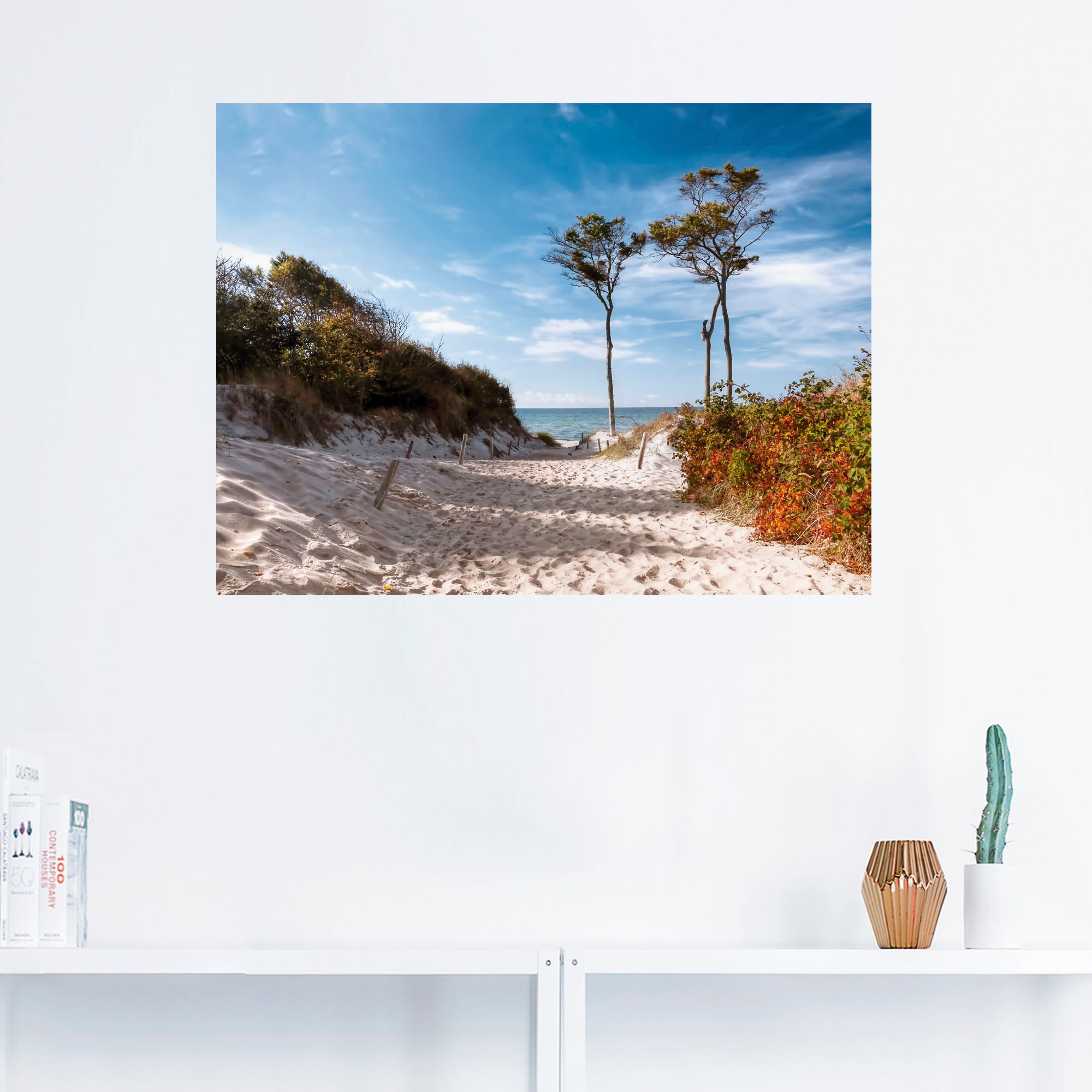 Artland Wandbild »Weststrand Darss«, Strand, (1 St.), als Leinwandbild, Poster, Wandaufkleber in verschied. Größen