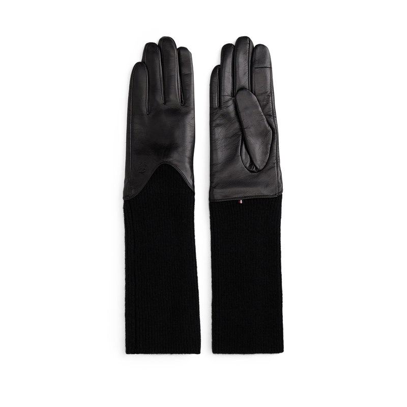 TOMMY HILFIGER Lederhandschuhe »HERITAGE SCRIPT LTHR GLOVES« 2 Stk. tlg. Regular fit Black