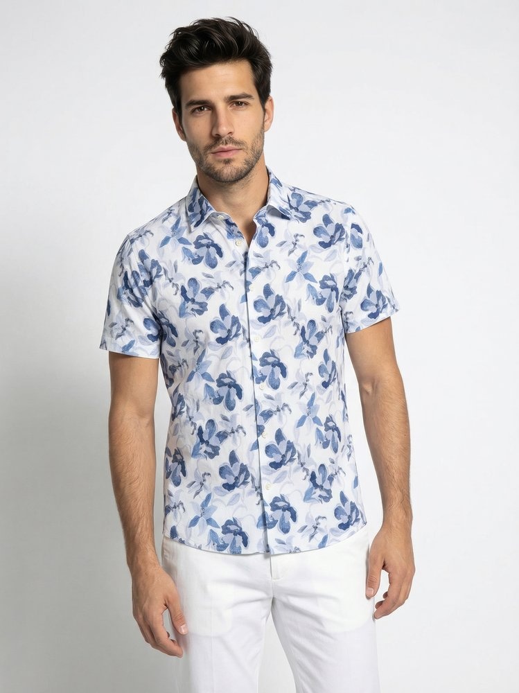 DESOTO Kurzarmhemd »Casual Kent 1/2« Jerseyhemd, Kentkragen, slim fit