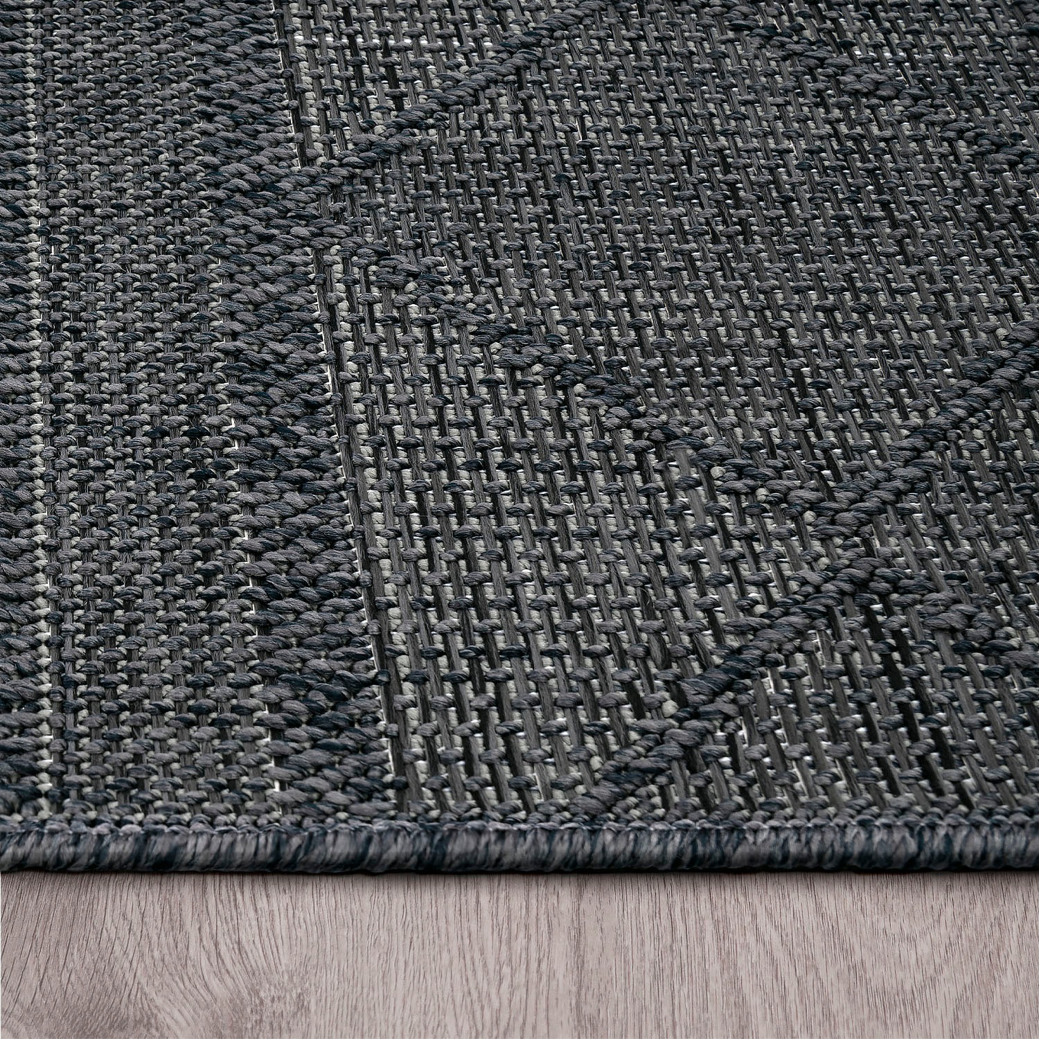 Paco Home Teppich »Vermont 191« rechteckig 4 mm Höhe Flachgewebe, modernes Design mit Rauten, gesteift, Outdoor geeignet