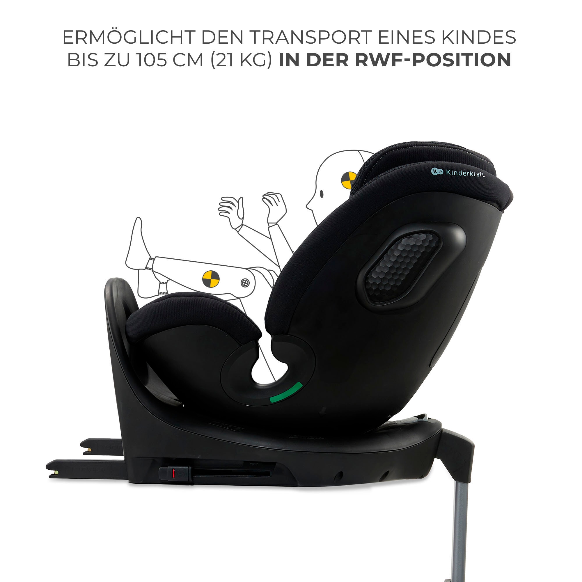 Kinderkraft Autokindersitz »XRIDER 2 i-Size« Klasse 0 / 1 / II / III (bis 36 kg) 360° – drehbarer Kindersitz