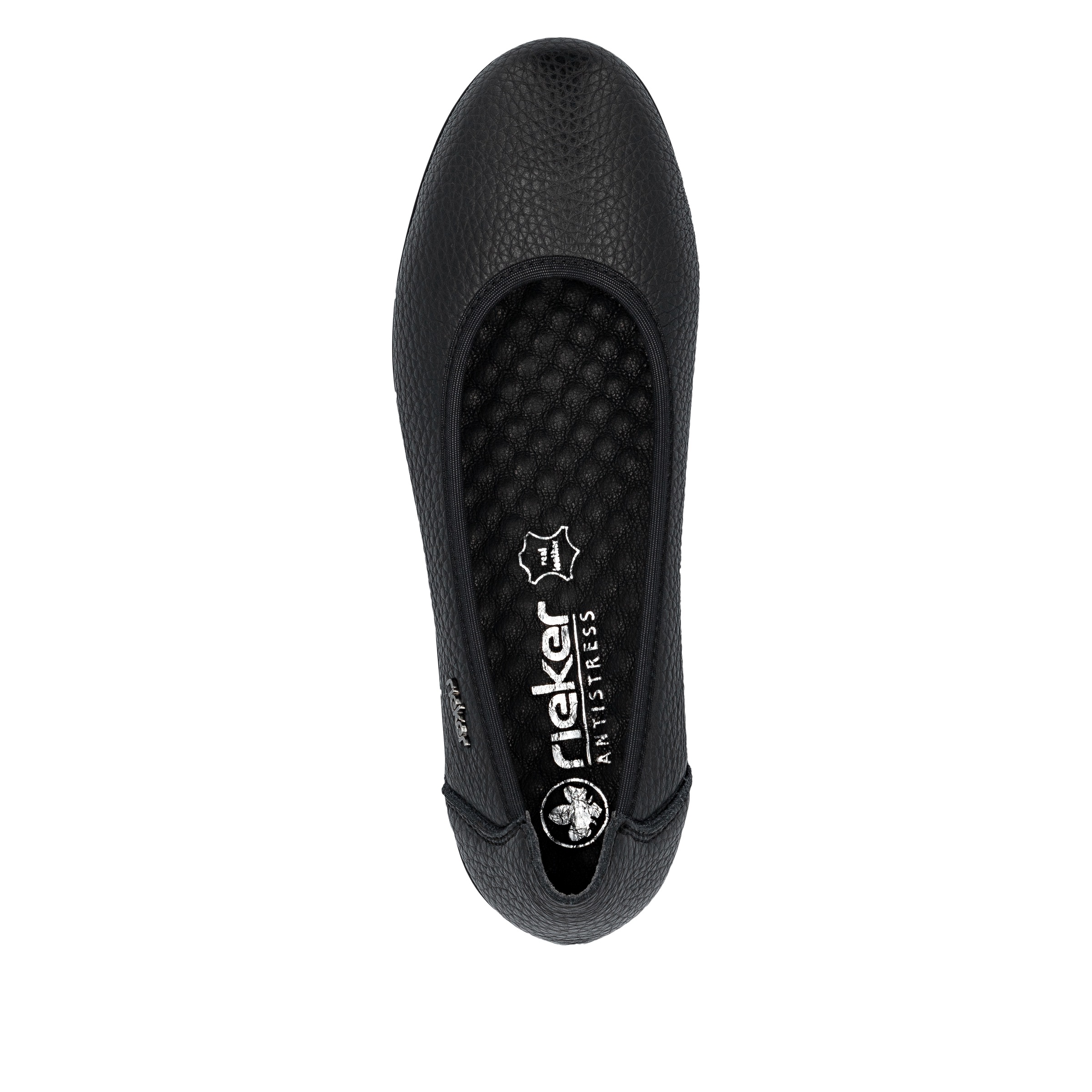 Rieker Keilpumps, Ballerina, Schlupfschuh, Slipper mit leichter Struktur im Obermaterial