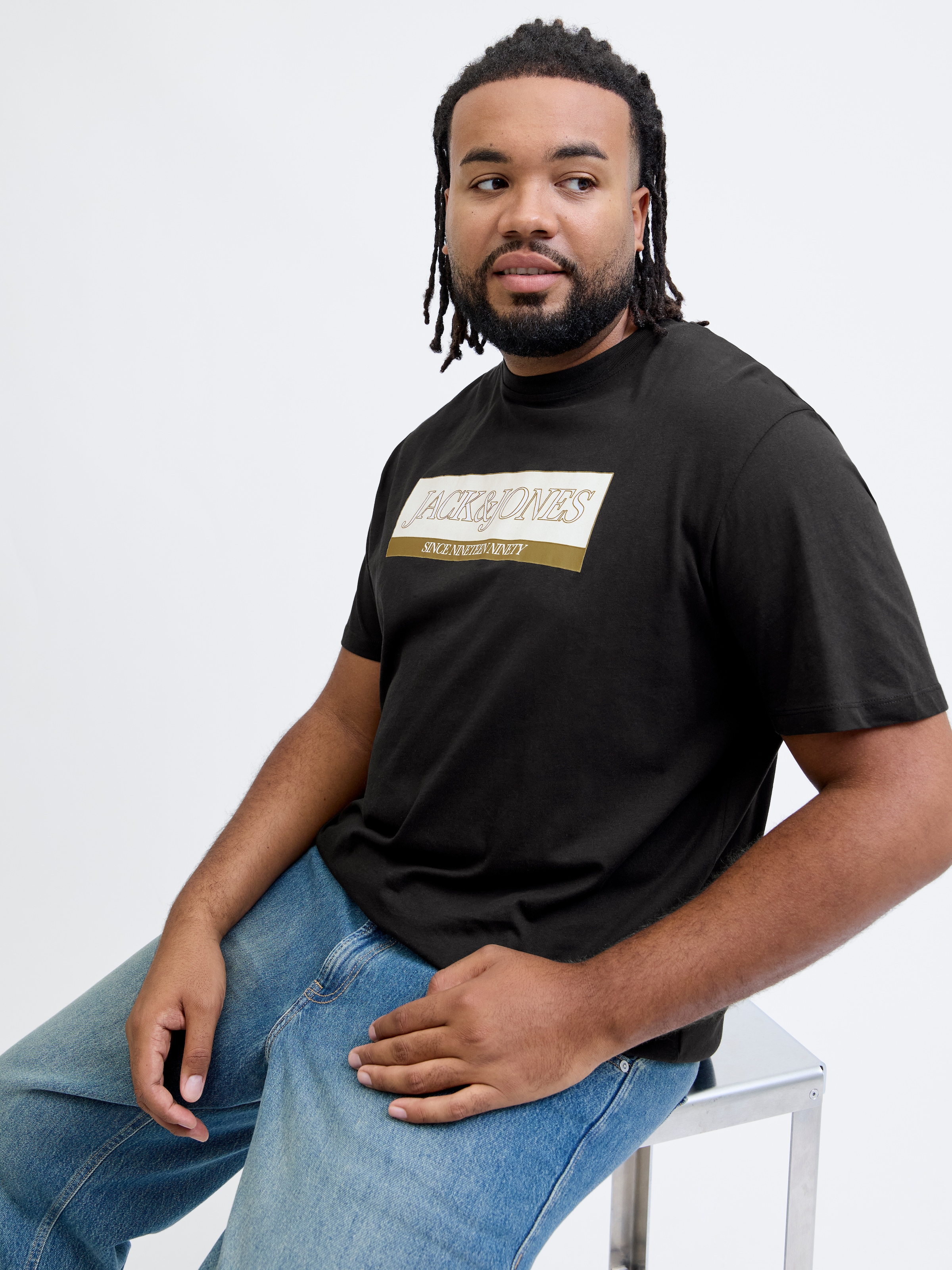 Jack & Jones PlusSize T-Shirt »JORINWOOD BLOCK BRANDING TEE SS CN PLS«