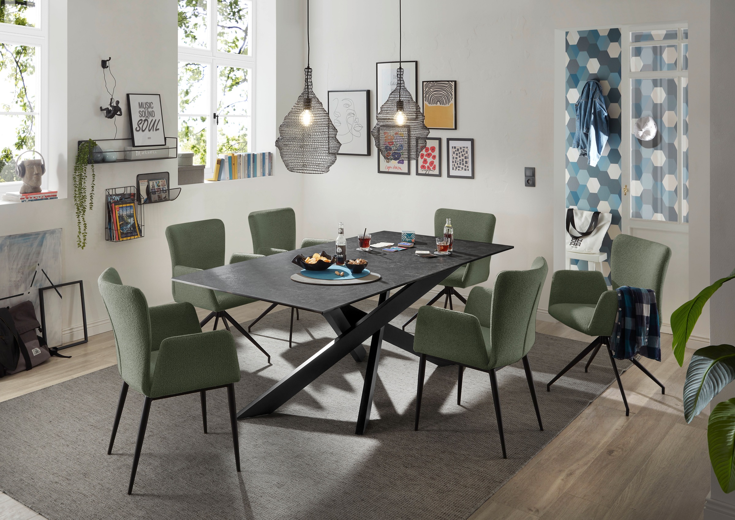 set one by Musterring Esszimmerstuhl »El Paso« () 2 Stk.Stativgestell drehb günstig online kaufen