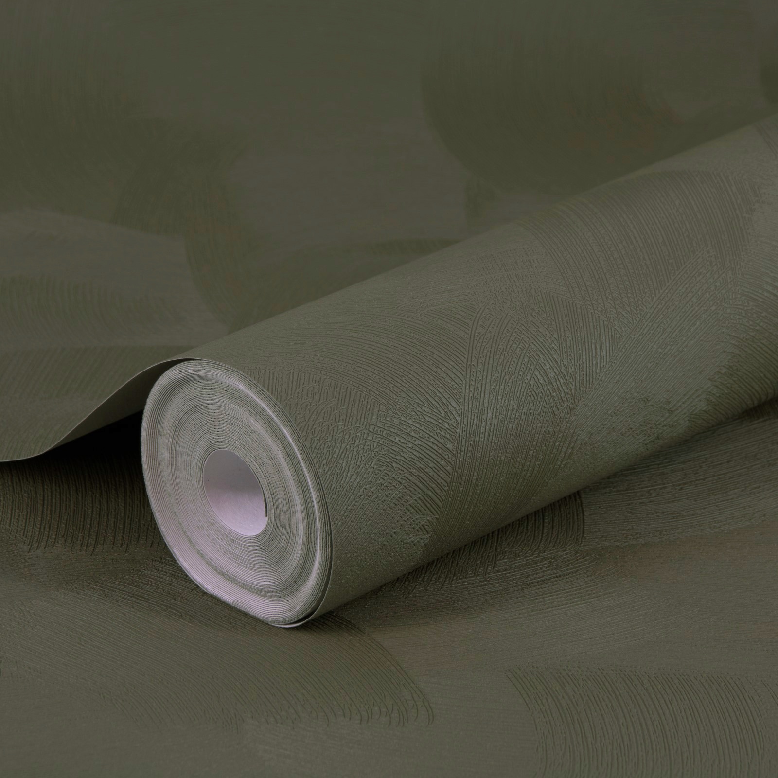 WOW Vliestapete »Grundputz Khaki Grün«, FSC® zertifiziert, mit lebhaftem Druck, 10 Meter Länge