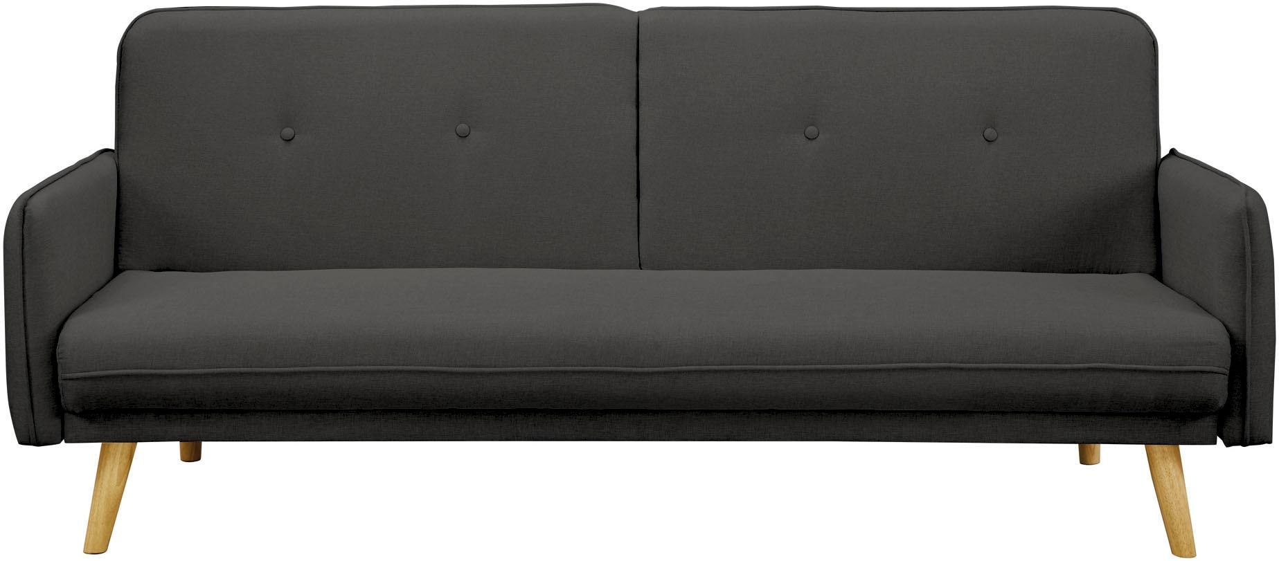 SalesFever Schlafsofa »Linköping, 3-Stizer, Sofa«, mit Knopfheftung im Rücken und Schlaffunktion, Breite 188 cm