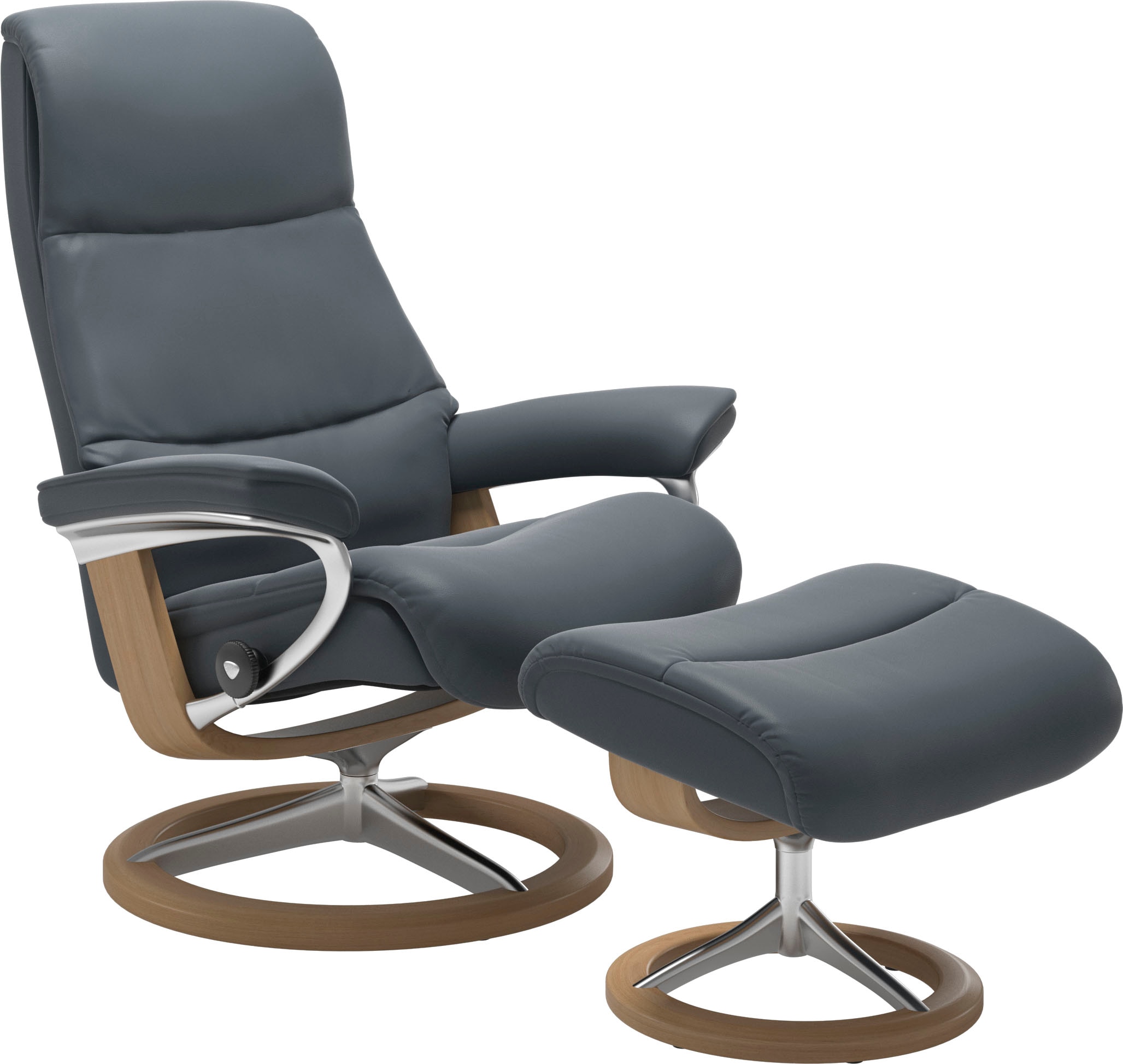 Stressless® Relaxsessel »View« Set, Relaxsessel mit Hocker, mit Signature B günstig online kaufen
