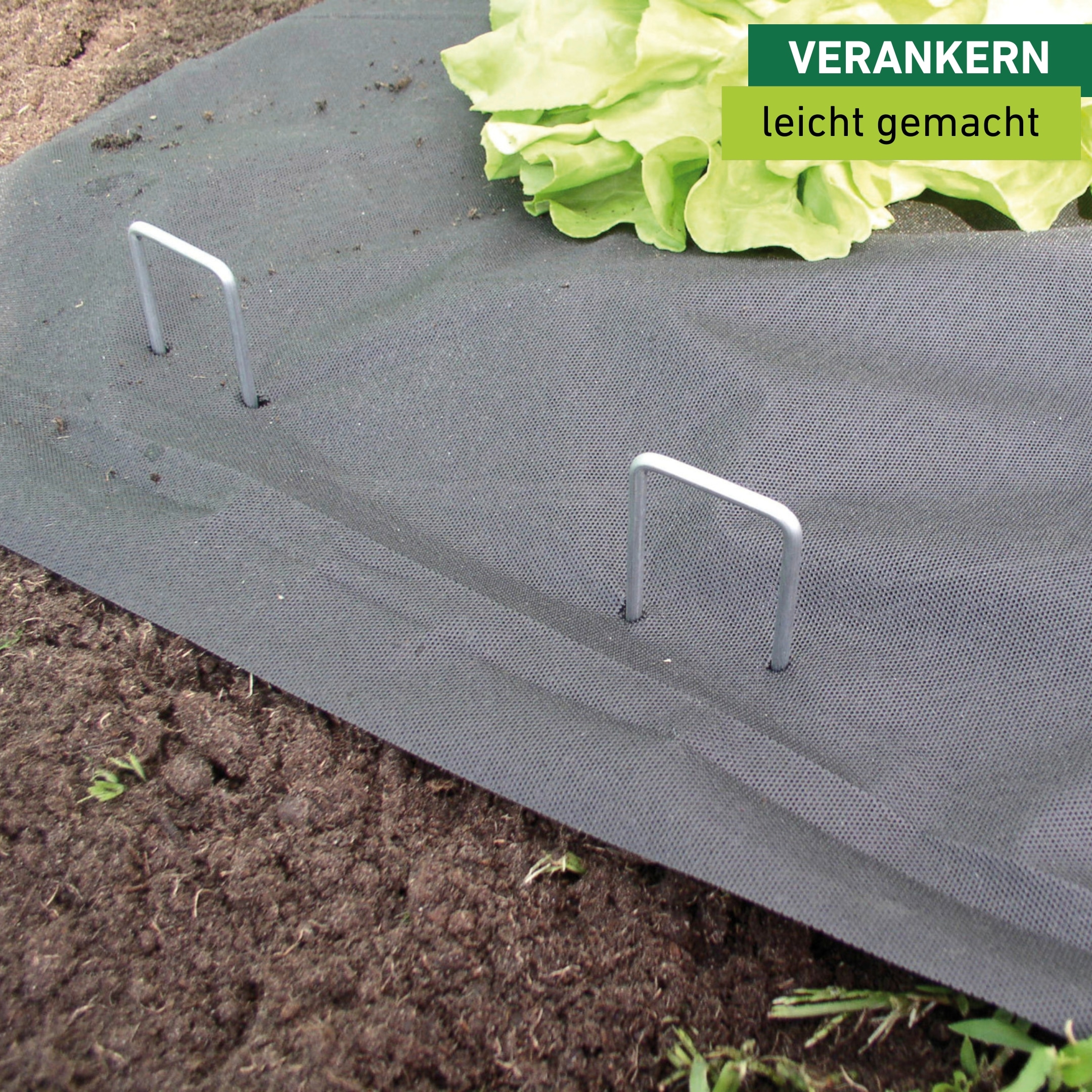 Windhager Gartenvlies »Befestigungshering aus Metall, wiederverwendbar, 10 Stk.« Packung, 10 Stk. tlg. Bodenanker für Folien, Vlies, erhältlich in 4 x 14 cm oder 15 x 25 cm