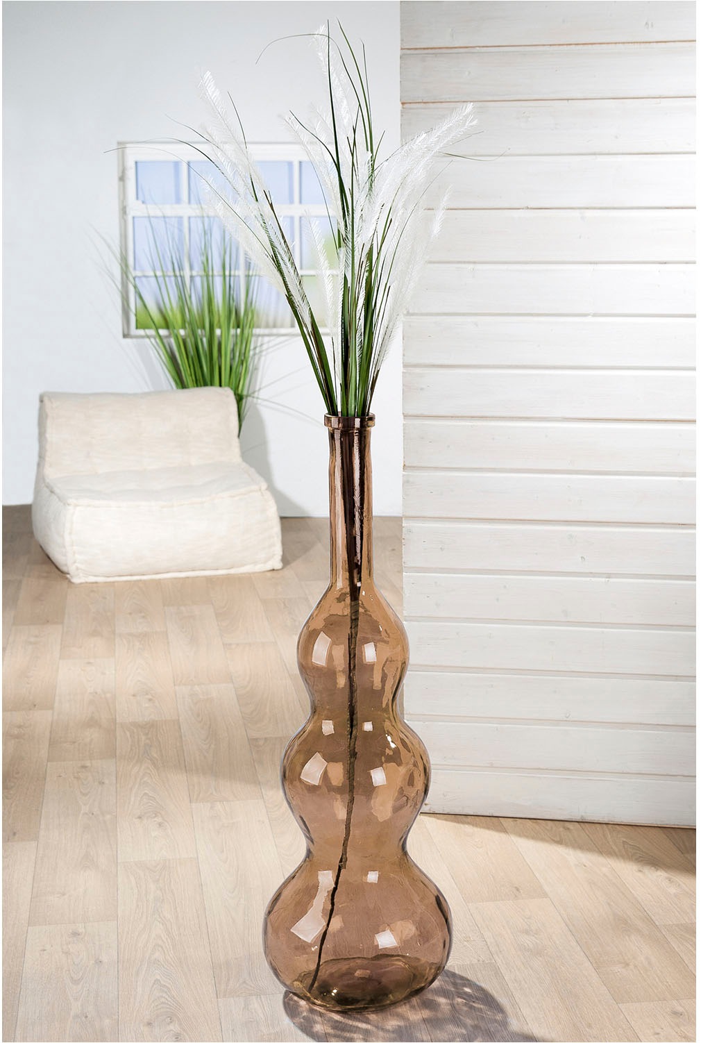 GILDE Bodenvase »Bodenvase bauchig "Balleros" braun«, (1 St.) günstig online kaufen