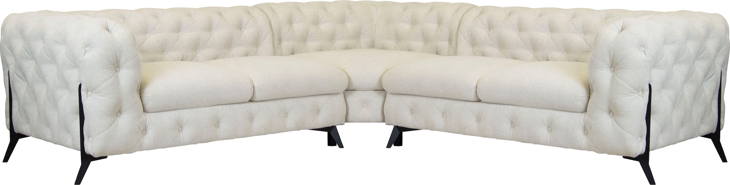 Home affaire Chesterfield-Sofa »Amaury L-Form« Chesterfield-Optik, Breite/T günstig online kaufen