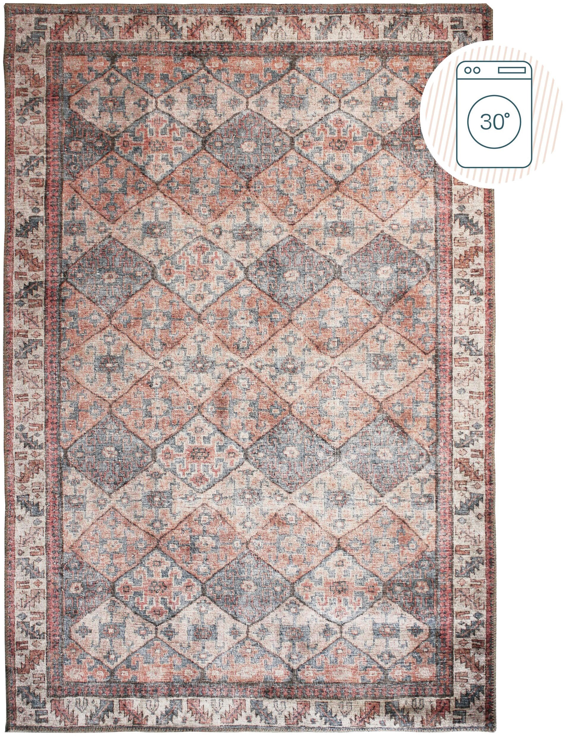 FLAIR RUGS Teppich »Dion«, rechteckig, 4 mm Höhe, Waschbarer Traditioneller günstig online kaufen