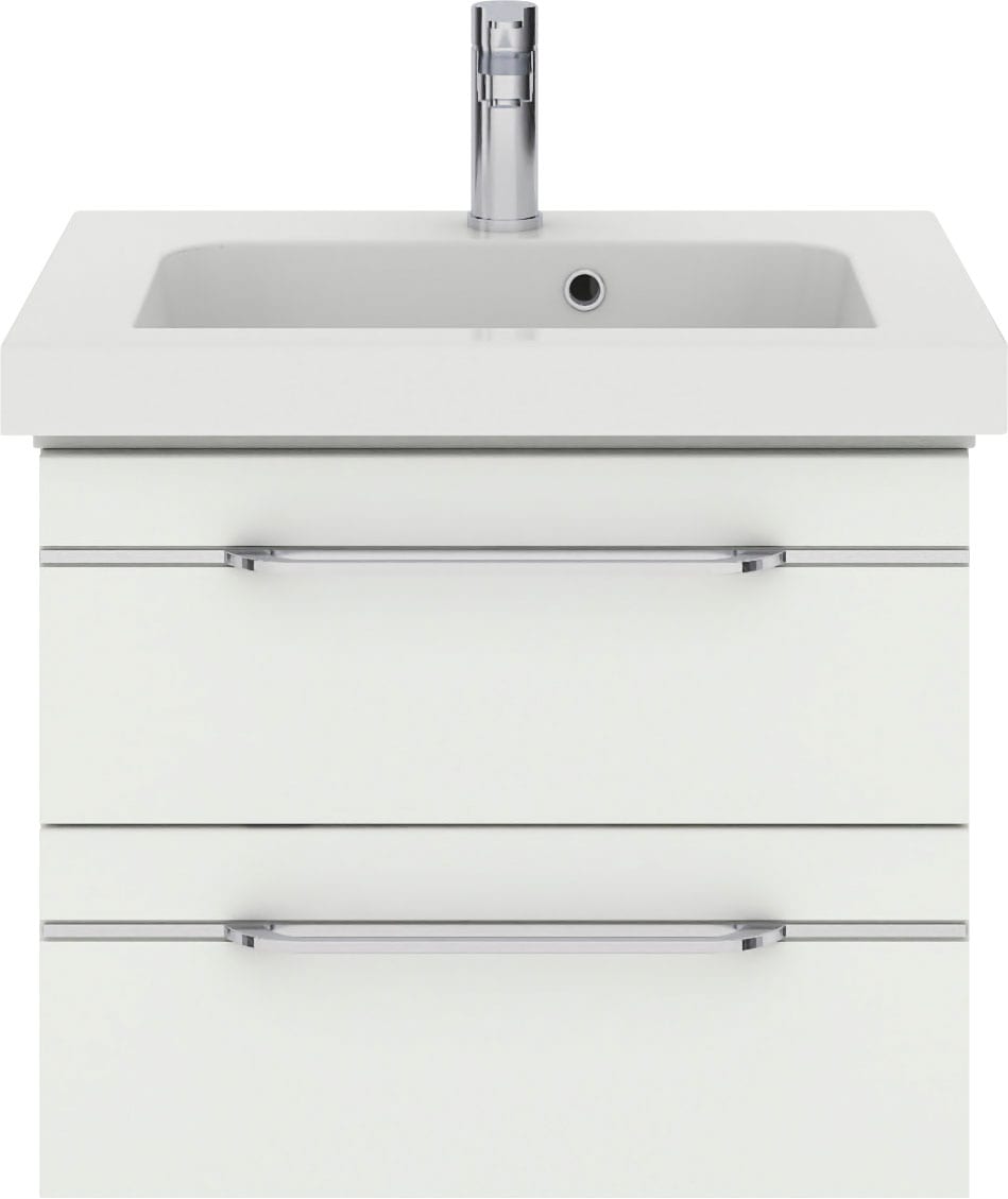 Saphir Badmöbel-Set »Balto Sprint 3-teilig, Mineralmarmor-Waschtisch mit LED-Spiegelschrank«, (4 St.), Badezimmer Set mit Unterschrank inkl Türdämpfer, 3 Türen, 3 Schubladen