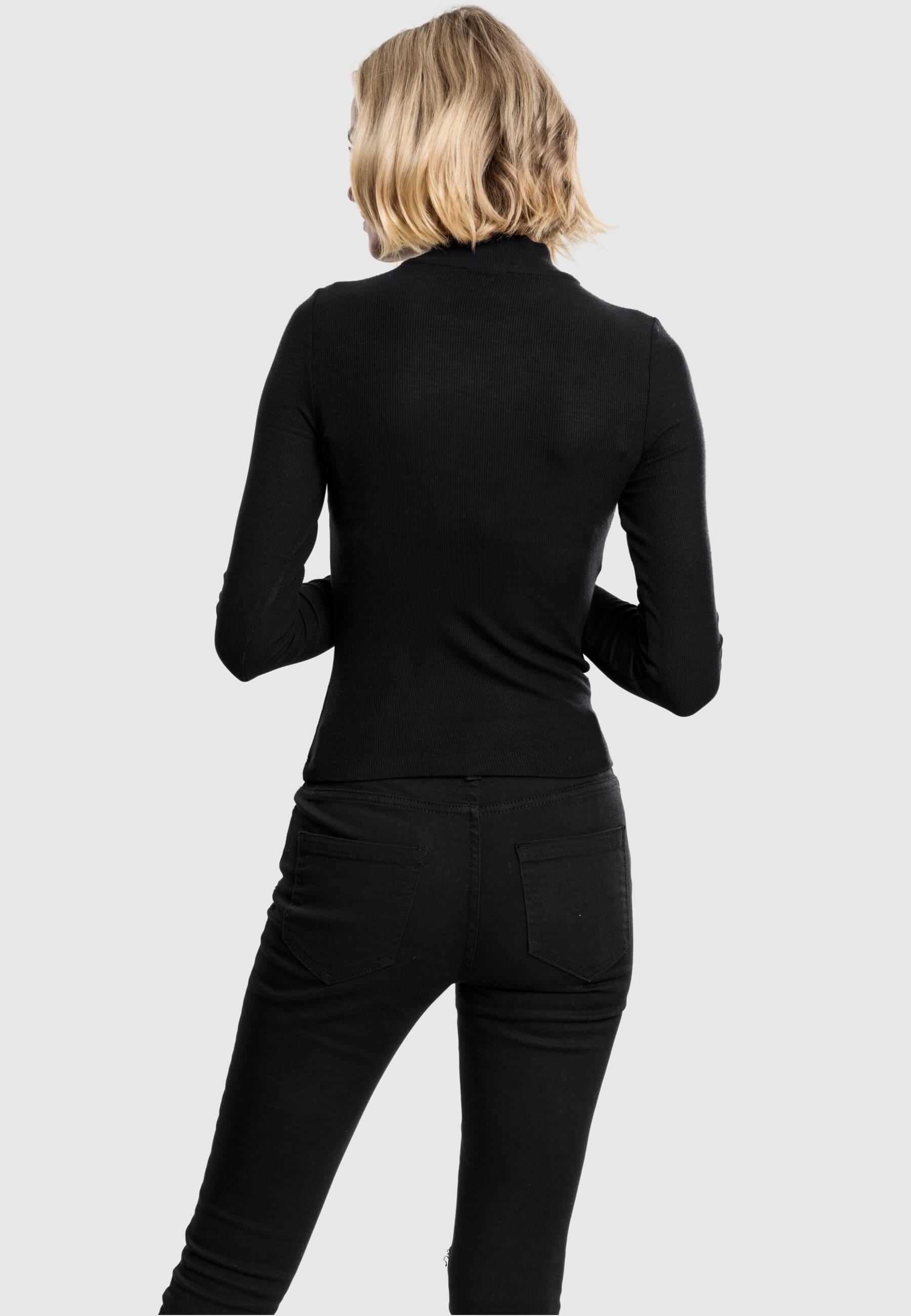 URBAN CLASSICS T-Shirt »Urban Classics Damen Ladies Turtleneck Longsleeve« 1 Stk. tlg.