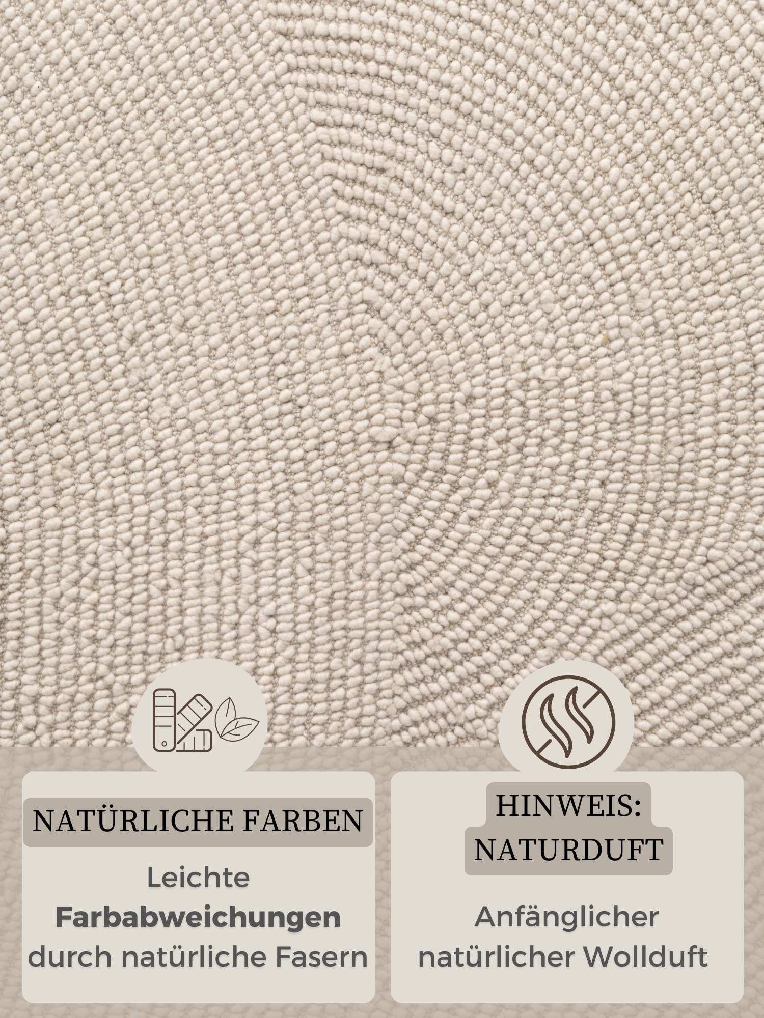 HANSE Home Wollteppich »Eleni«, rechteckig, 18 mm Höhe, Handgetuftet, Wolle, Natur, Wohnzimmer, Schlafzimmer, Skandi, Hygge