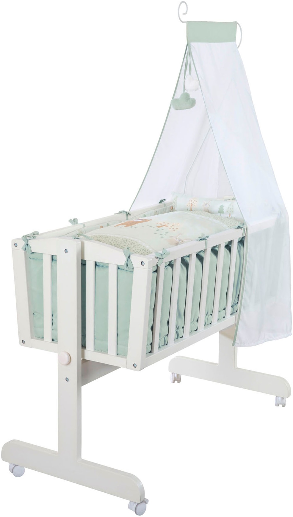 roba® Stubenbett »Woodland Buddies, Komplettwiegenset«, mit Komplettausstat günstig online kaufen