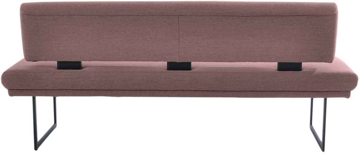 K+W Komfort & Wohnen Polsterbank »Longbeach« 1 Stk. tlg. mit Metallkufen in schwarz Struktur, in der Breite 204cm oder 224cm
