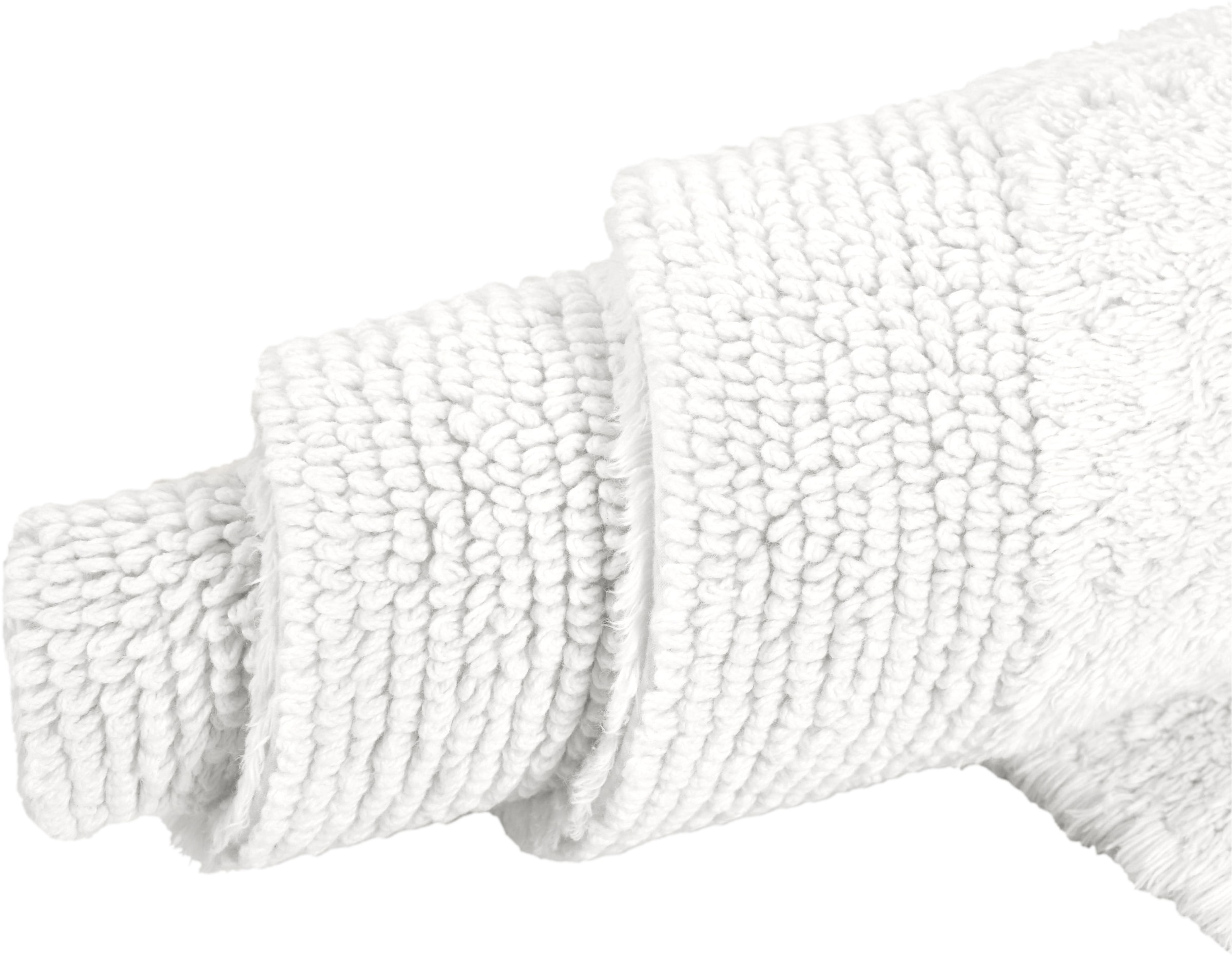 my home Badematte »Kapra, Badvorleger, Badezimmer Teppich« Höhe 14 mm beidseitig nutzbar | fußbodenheizungsgeeignet | strapazierfähig mit Bordüre, Badteppich, Badematte, Baumwolle