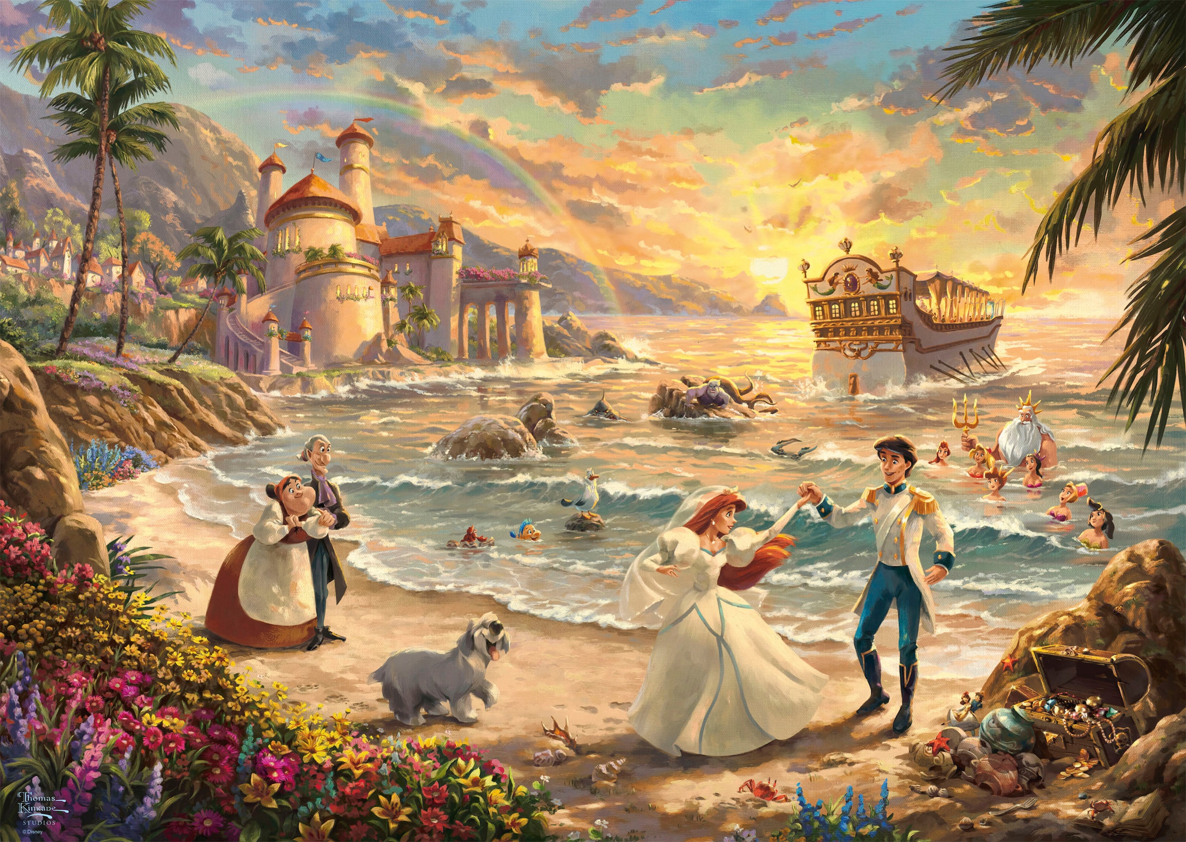 Schmidt Spiele Puzzle »Disney, The Little Mermaid Celebration of Love von Thomas Kinkade«