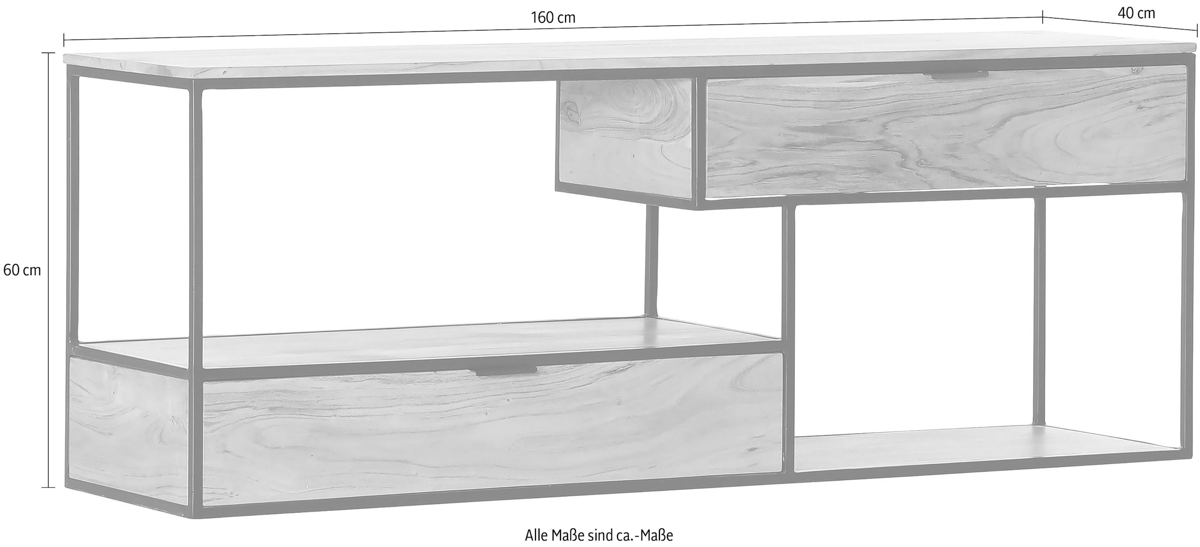 Gutmann Factory Lowboard »Porto« Kommode, Breite 160 cm